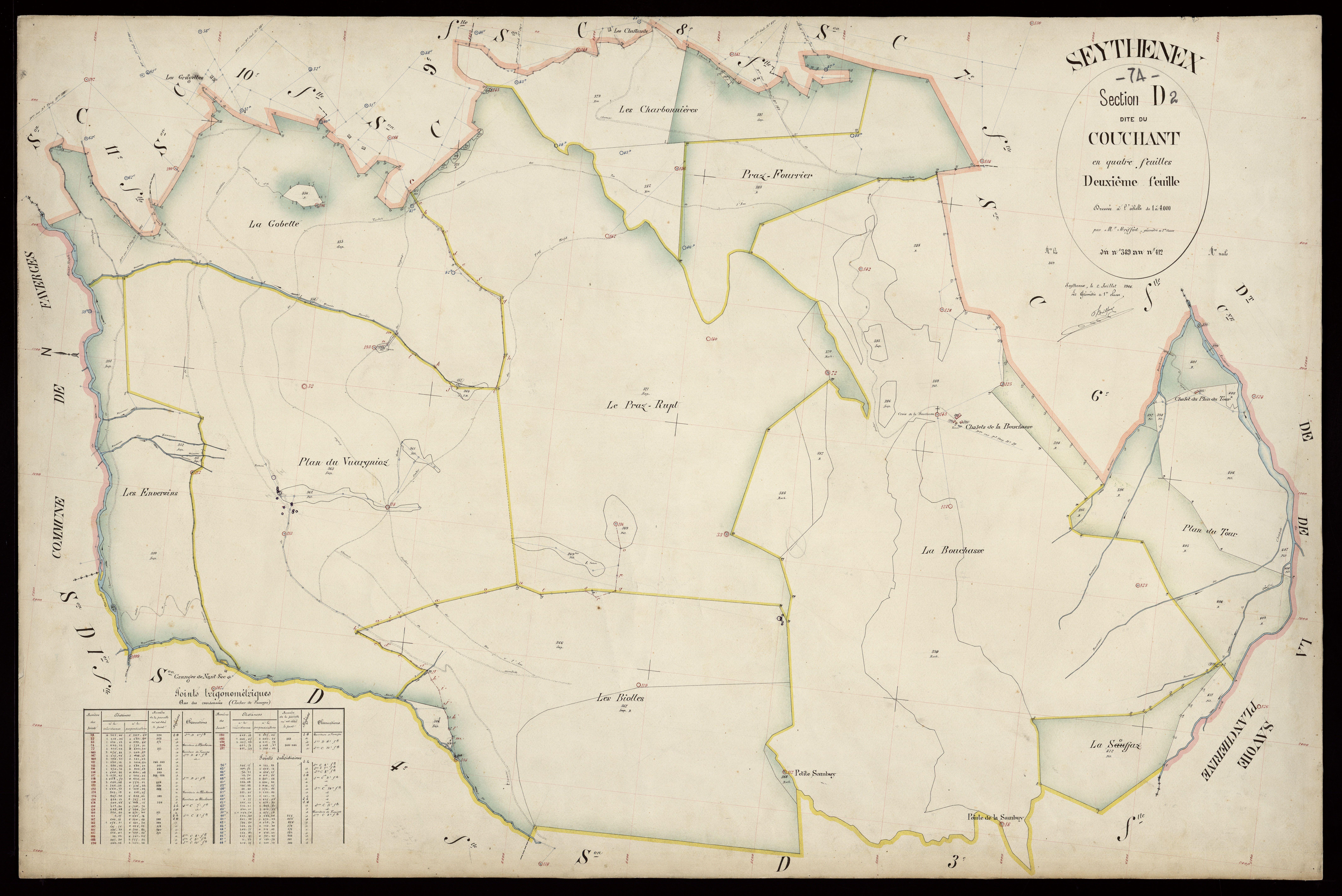 3 P 3 8319 - Feuille n° 3, parcelles n° 413 à 435 - 2 juillet 1906