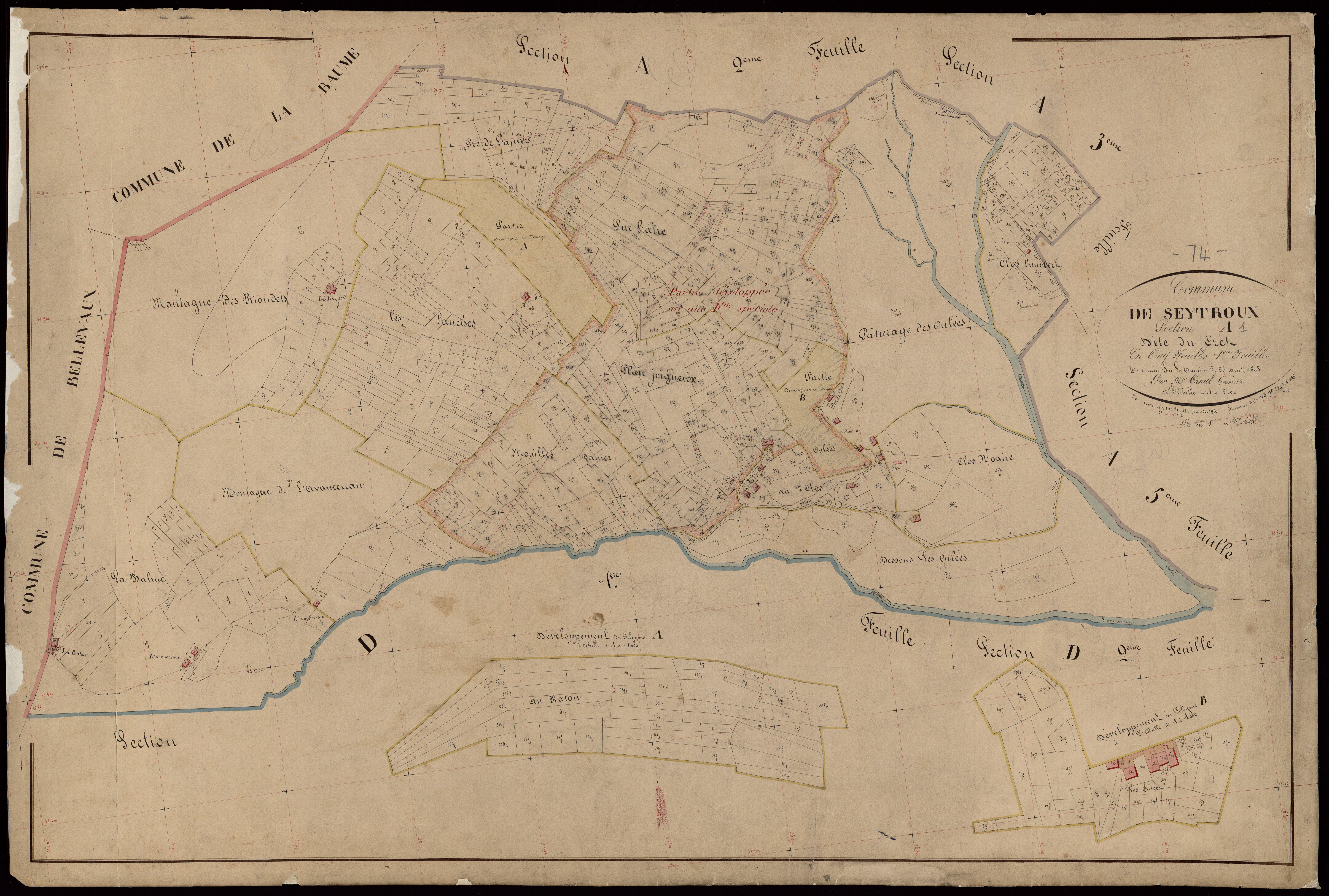 3 P 3 8323 - Feuille n° 1 bis, parcelles n° 160 à 496 -