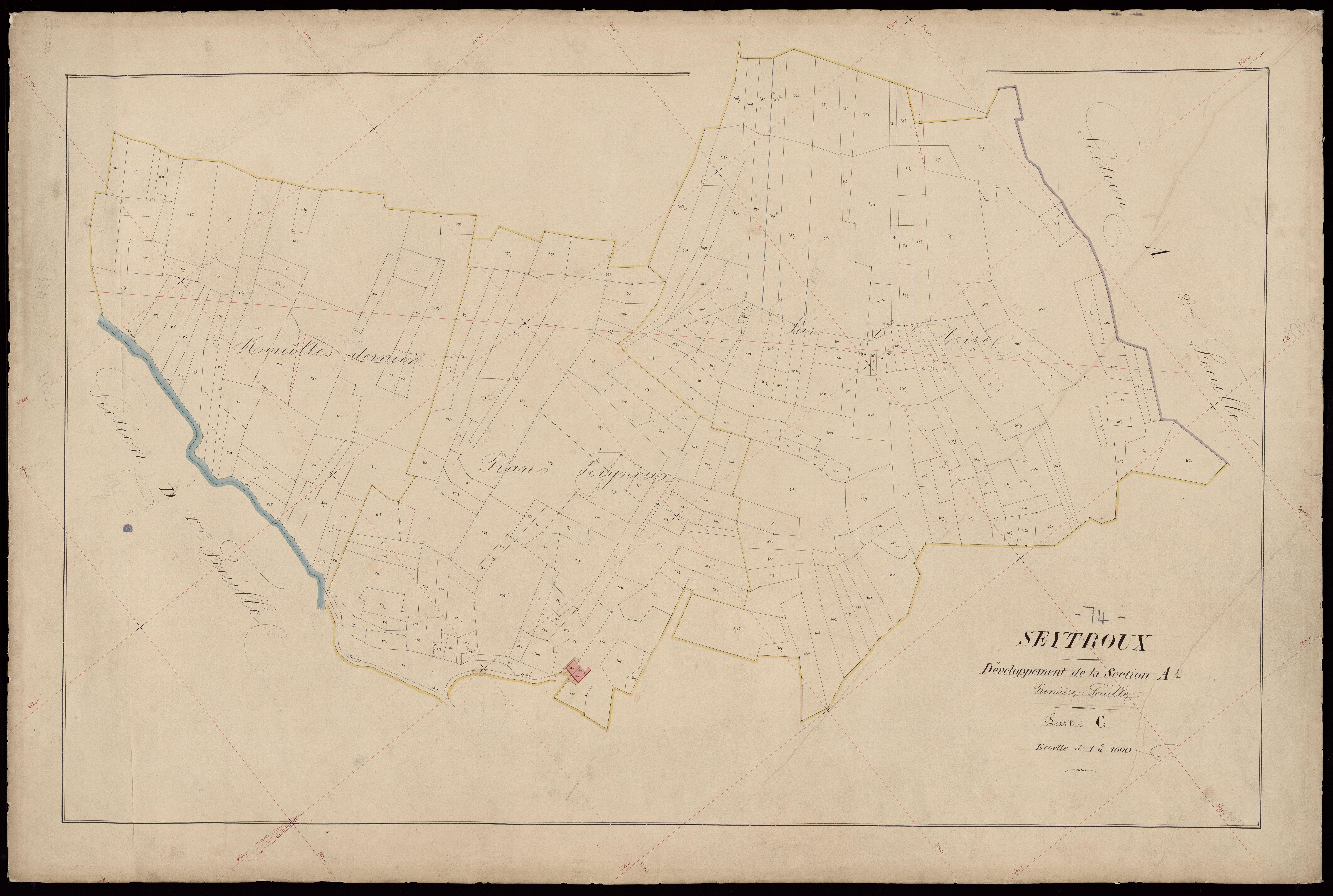 3 P 3 8324 - Feuille n° 2, parcelles n° 645 à 944 - 15 juillet 1868