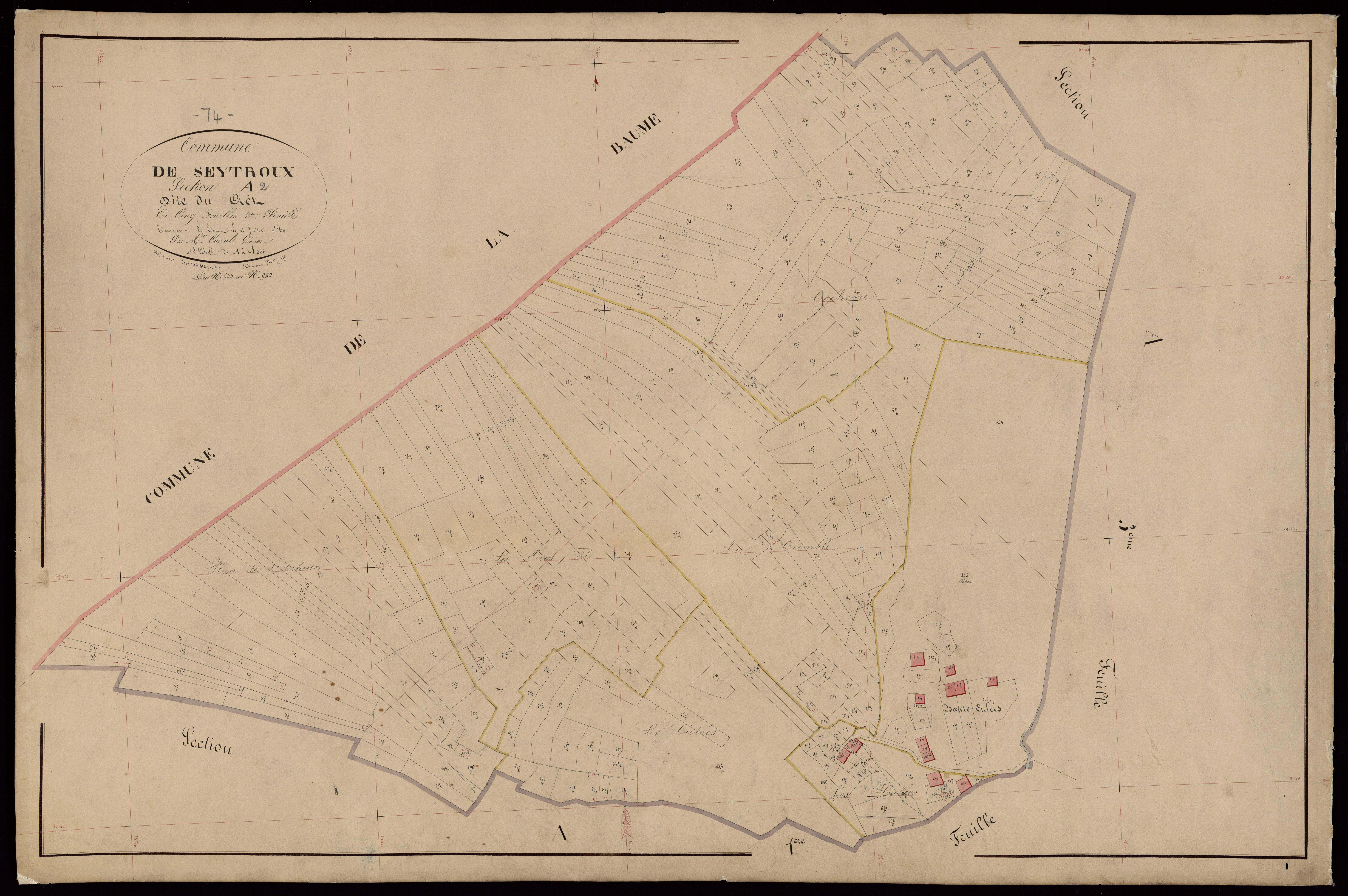 3 P 3 8325 - Feuille n° 3, parcelles n° 945 à 1177 - 20 septembre 1868