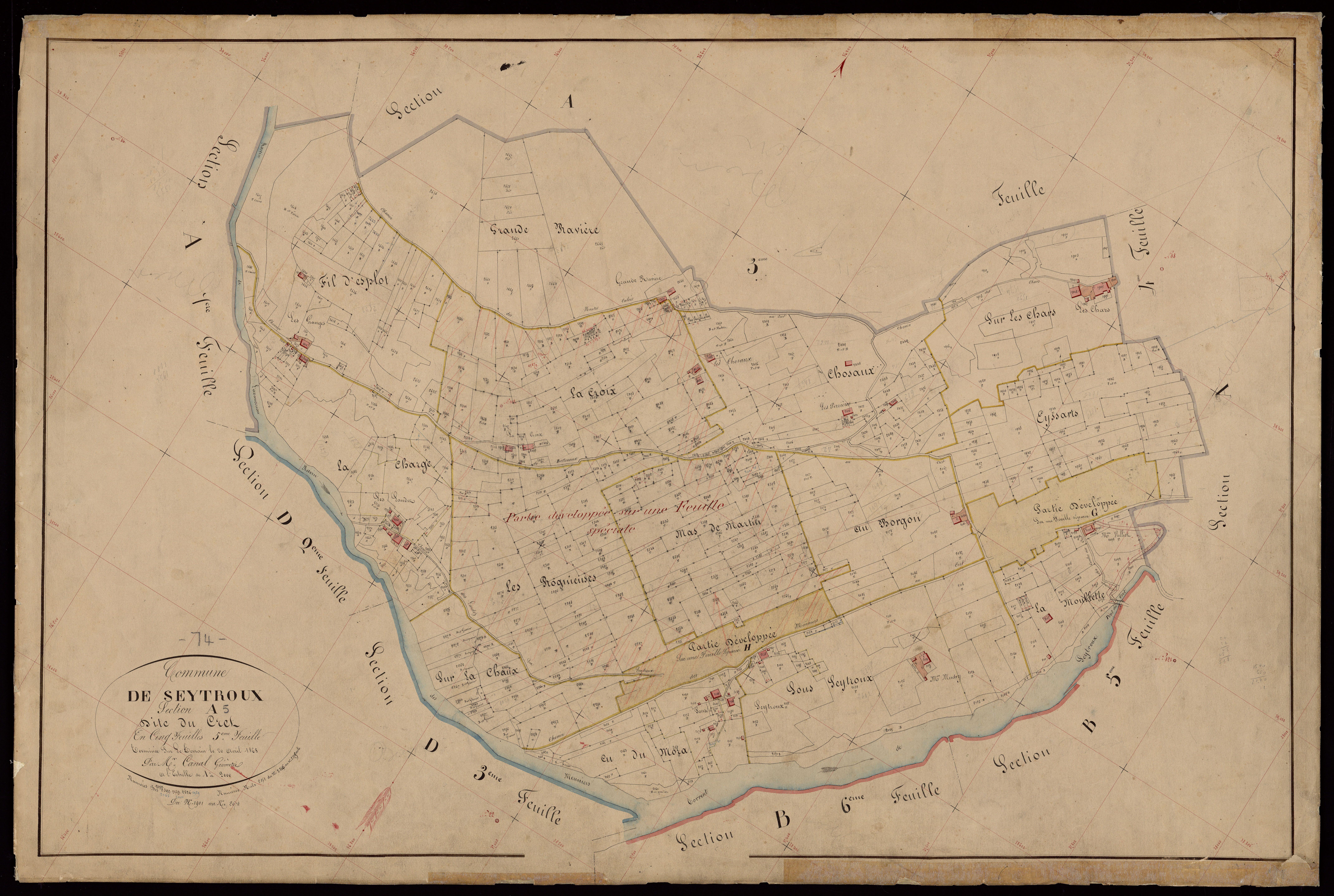 3 P 3 8329 - Feuille n° 5 bis, parcelles n° 2276 à 2542 -