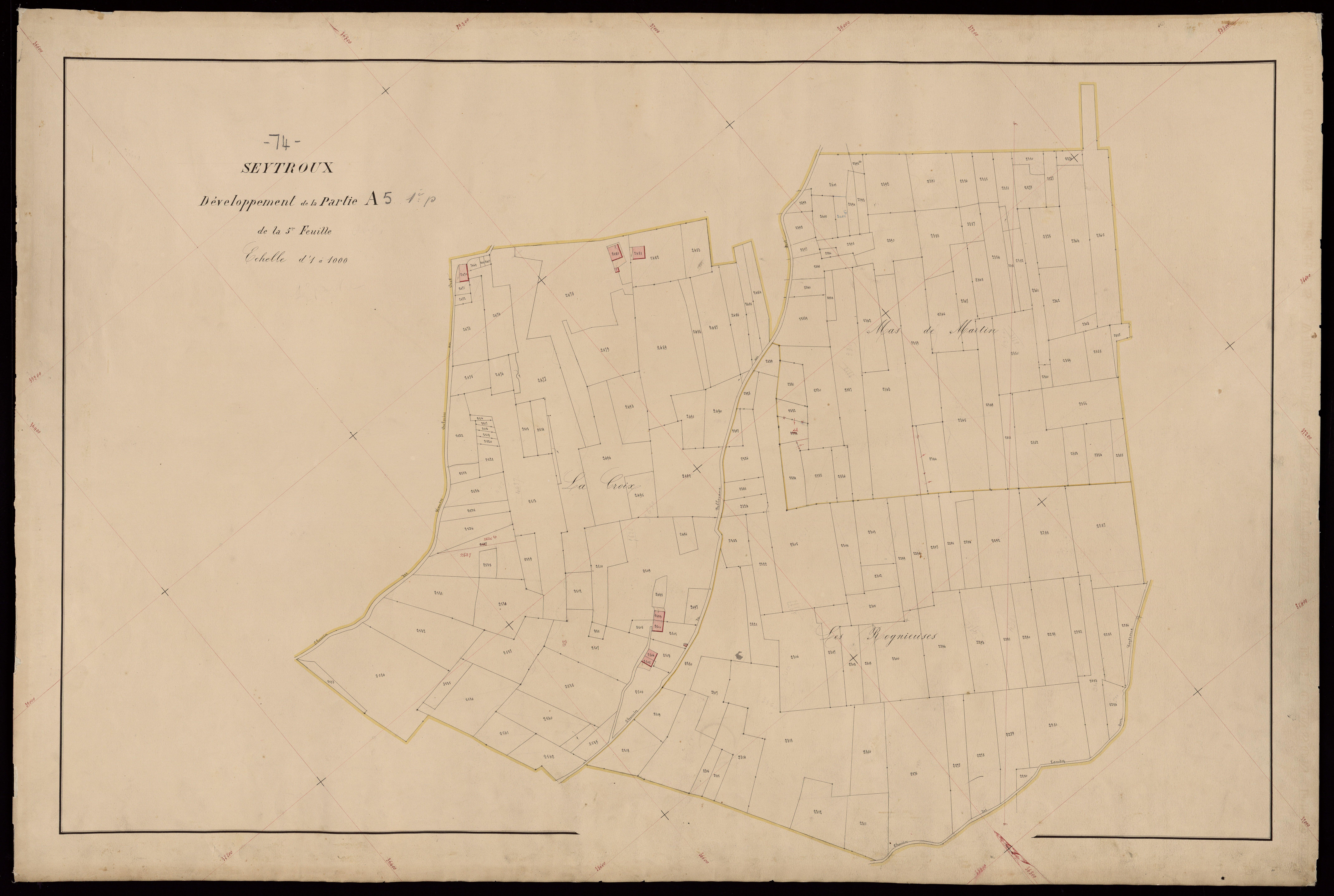 3 P 3 8330 - Feuille n° 5 ter, parcelles n° 1081 à 1177, 1388 à 1409, 1632 à 1695, 1861 à 1875, 1966 à 2066 et 2200 à 2249 -