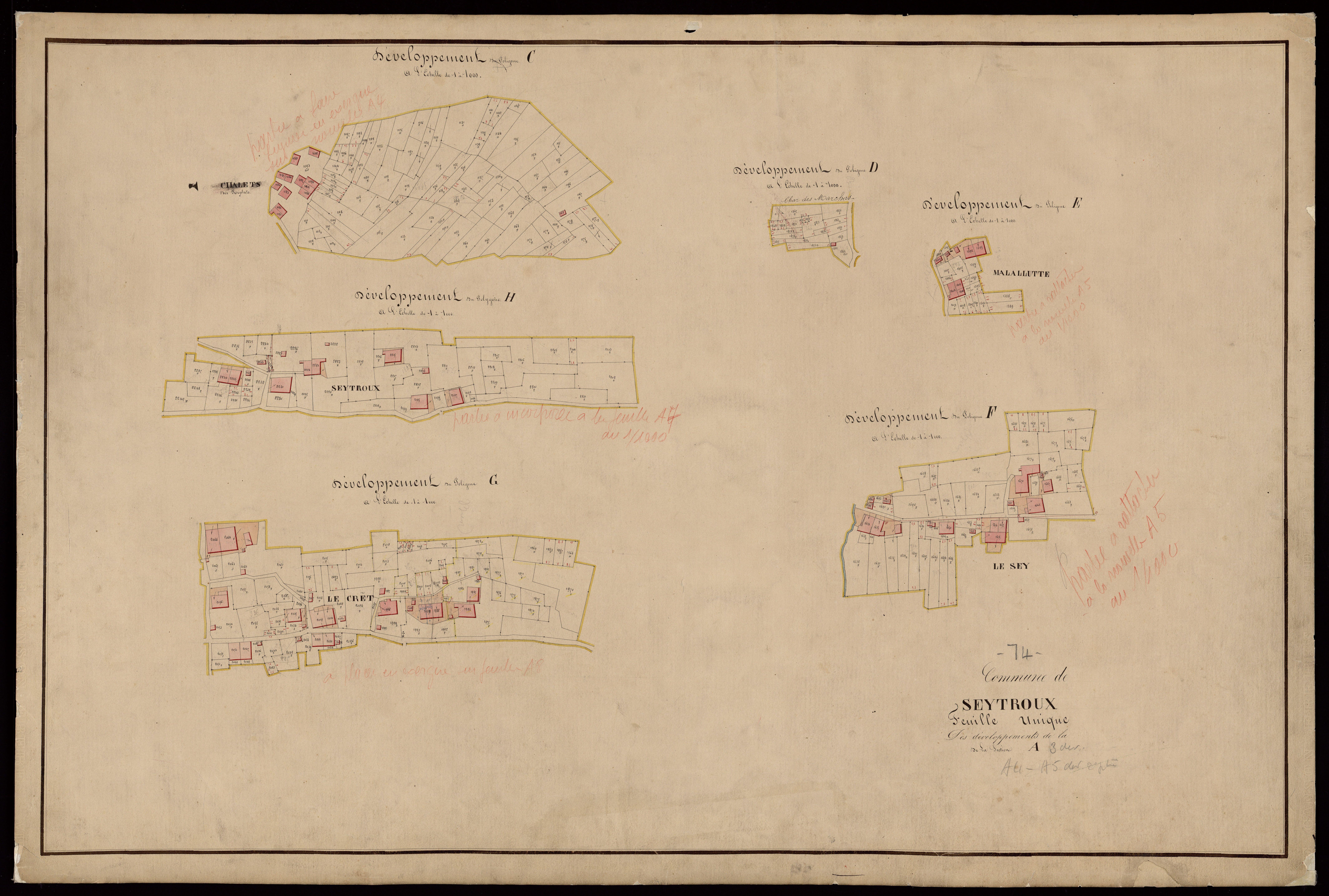 Section B : Les Combes - 1867-1868