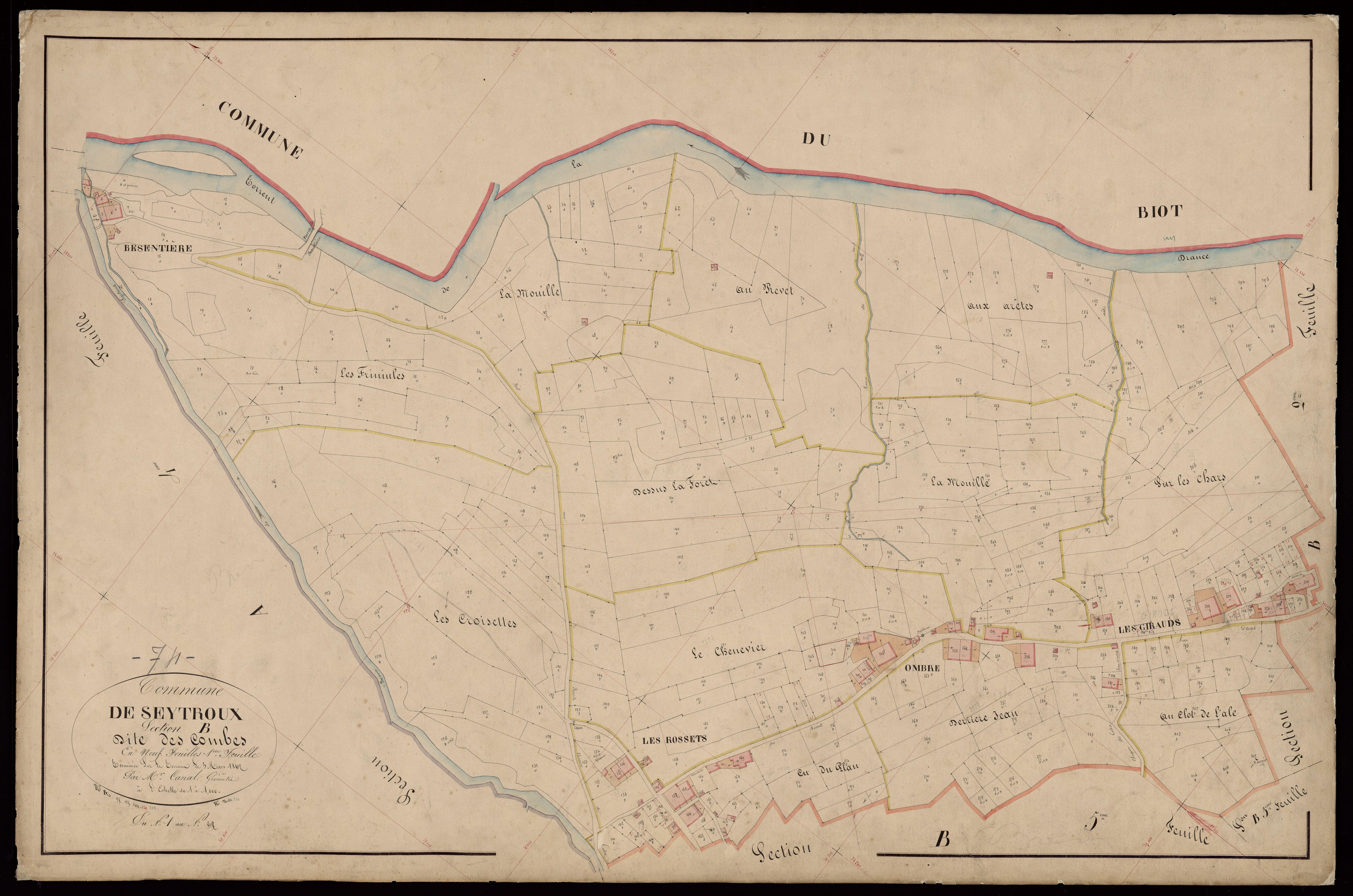 3 P 3 8332 - Feuille n° 2, parcelles n° 408 à 731 - 30 avril 1867