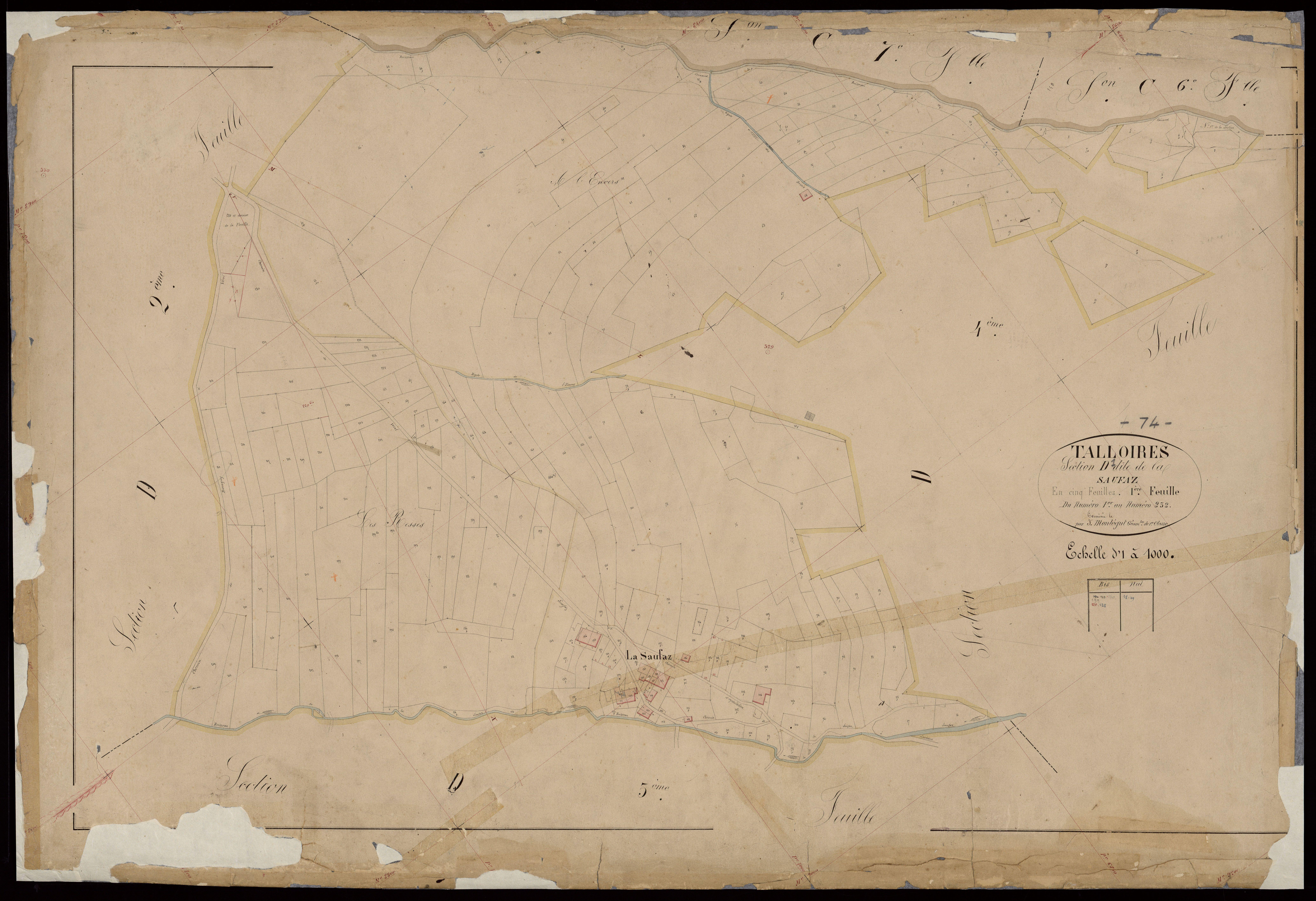 3 P 3 8462 - Feuille n° 2, parcelles n° 233 à 478 -