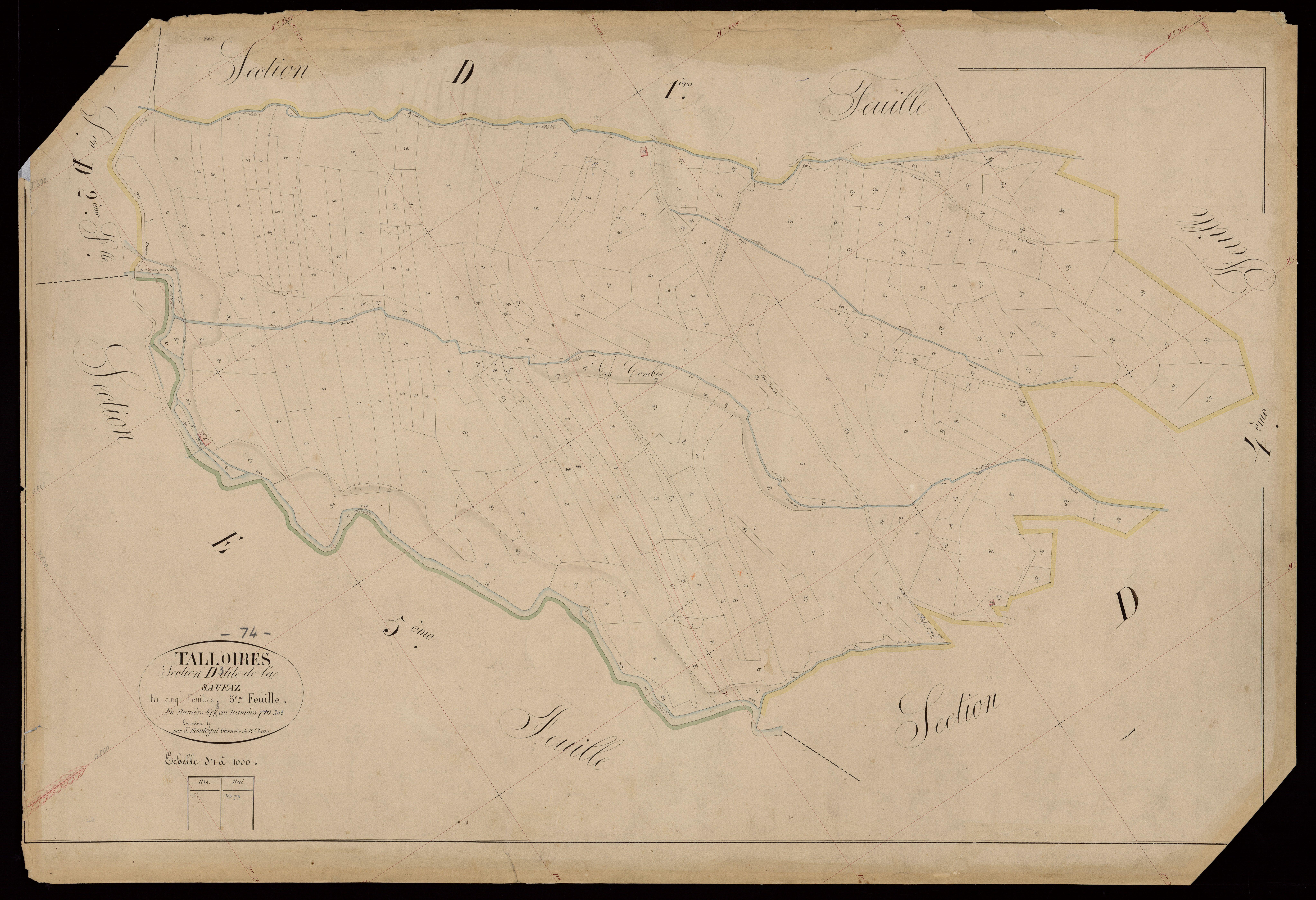 3 P 3 8464 - Feuille n° 4, parcelles n° 709 à 745 -