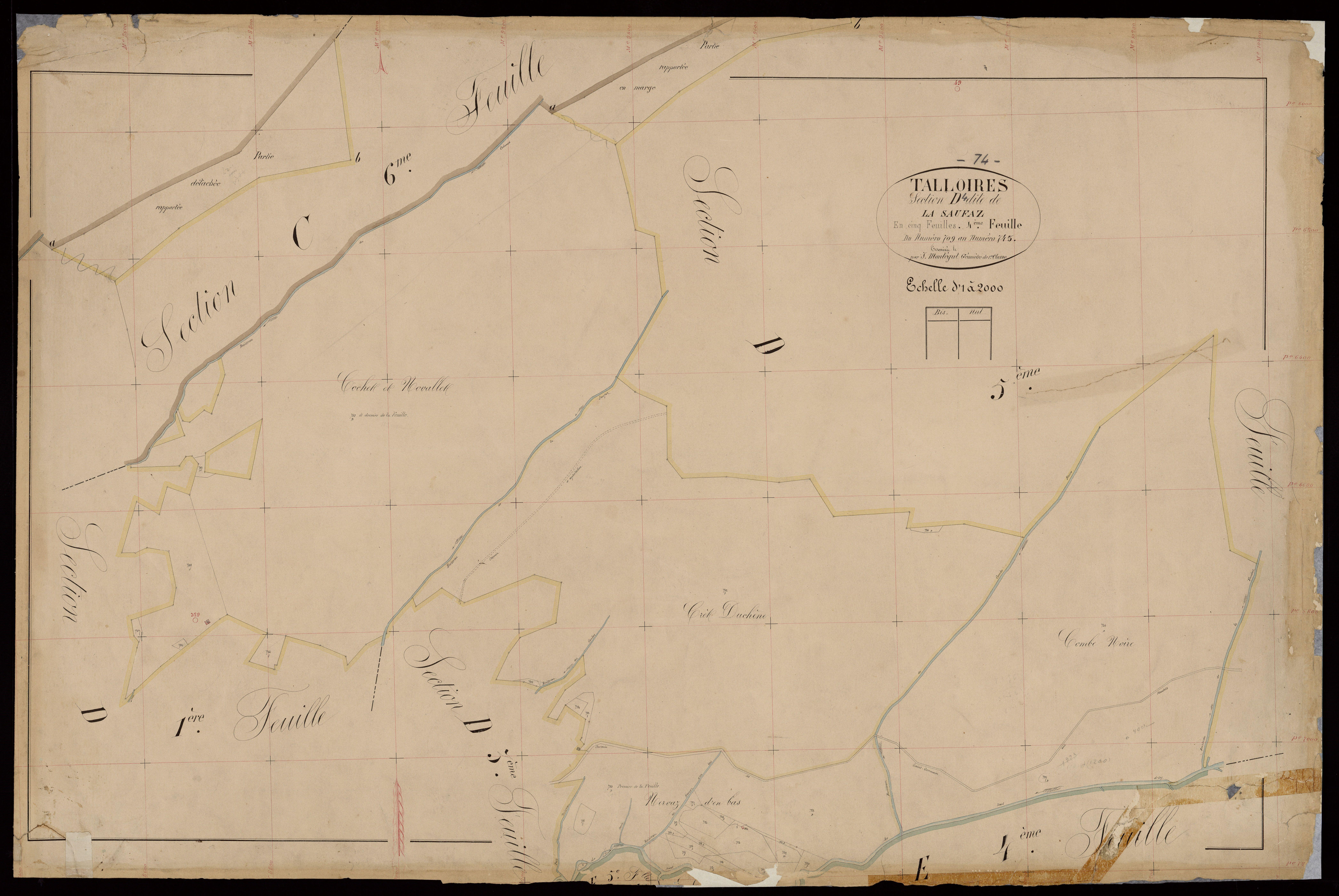 3 P 3 8465 - Feuille n° 5, parcelles n° 746 à 1038 -