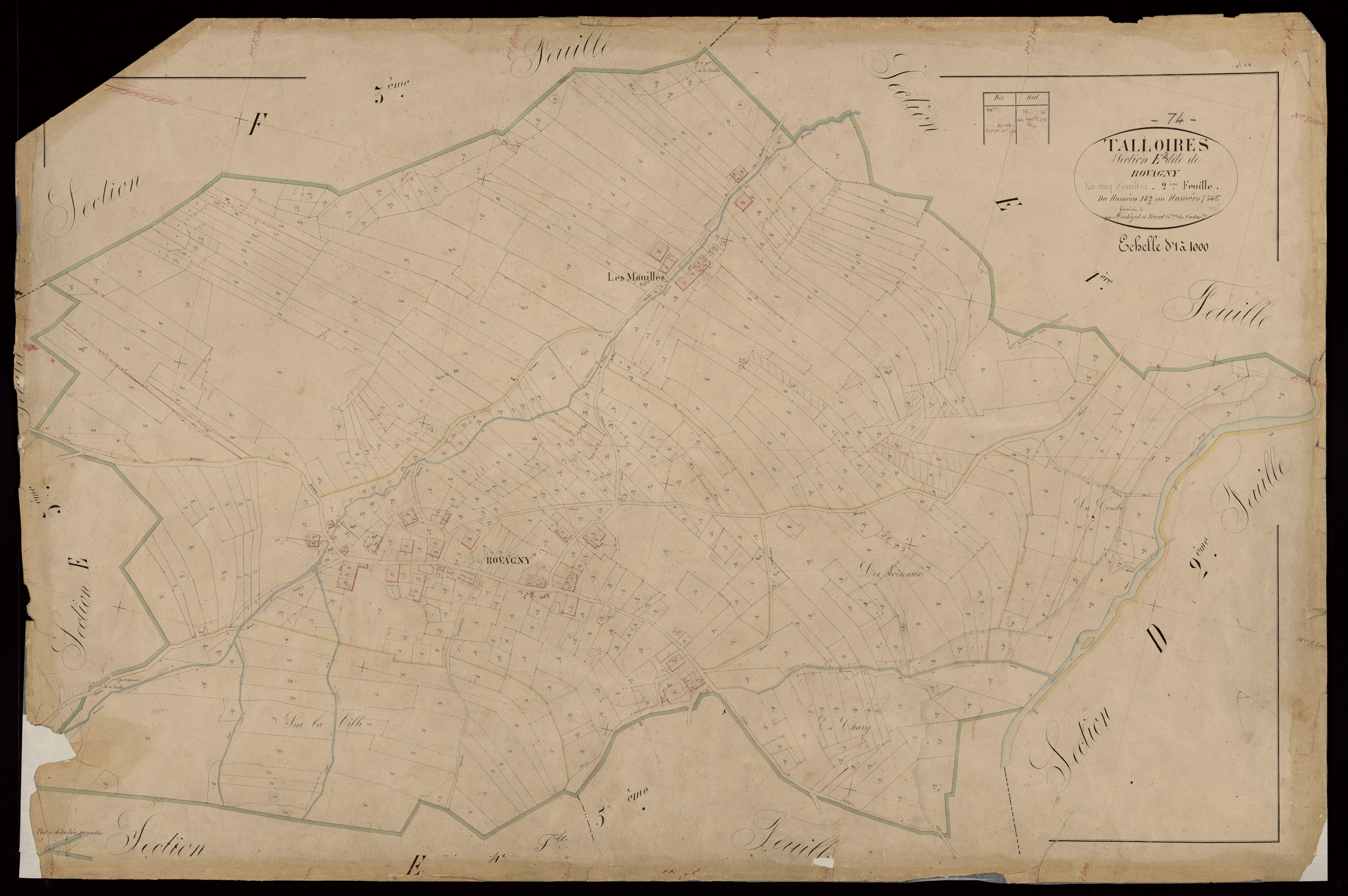 3 P 3 8468 - Feuille n° 3, parcelles n° 736 à 950 -