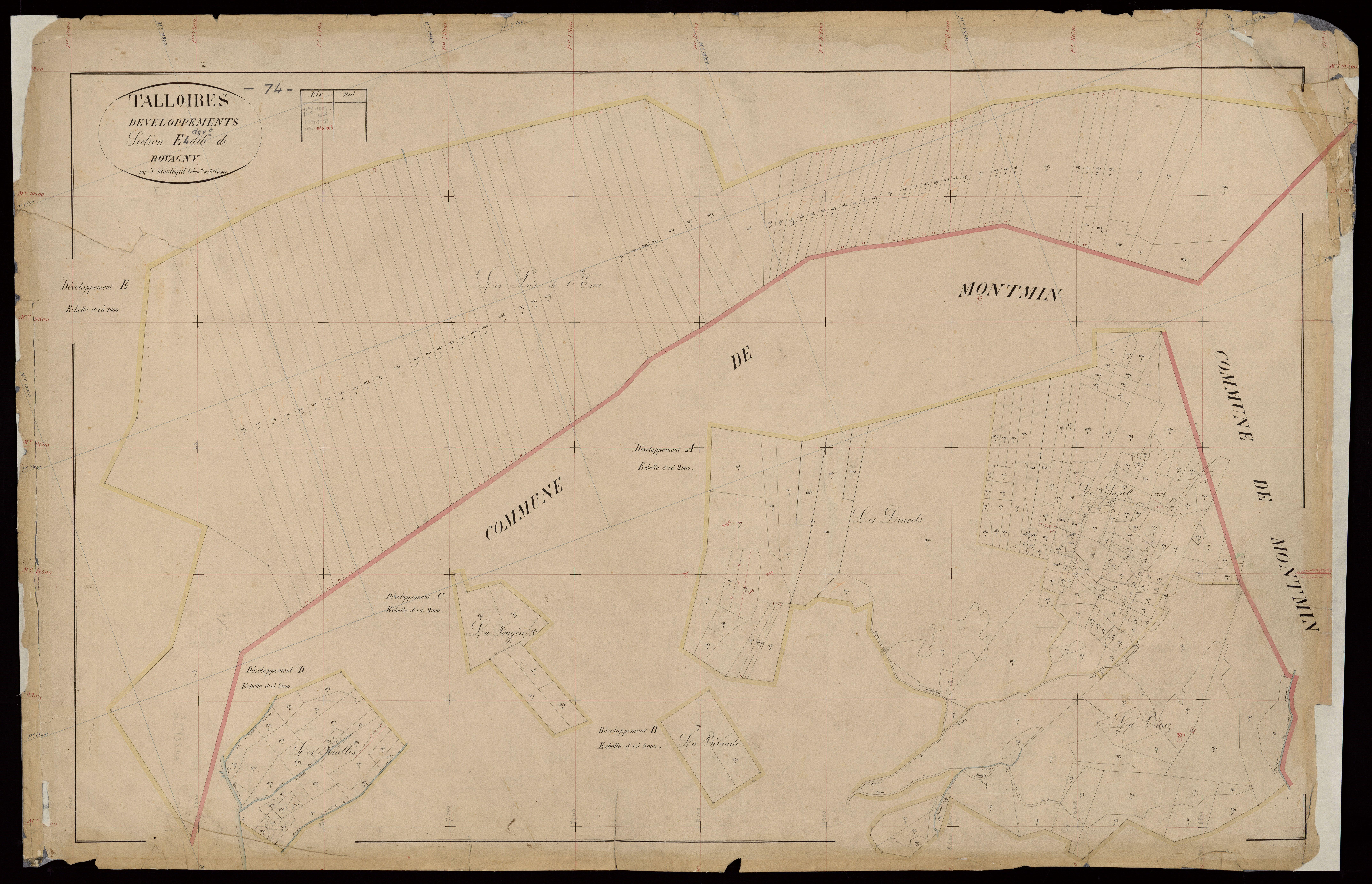 3 P 3 8471 - Feuille n° 5, parcelles n° 1249 à 1592 -
