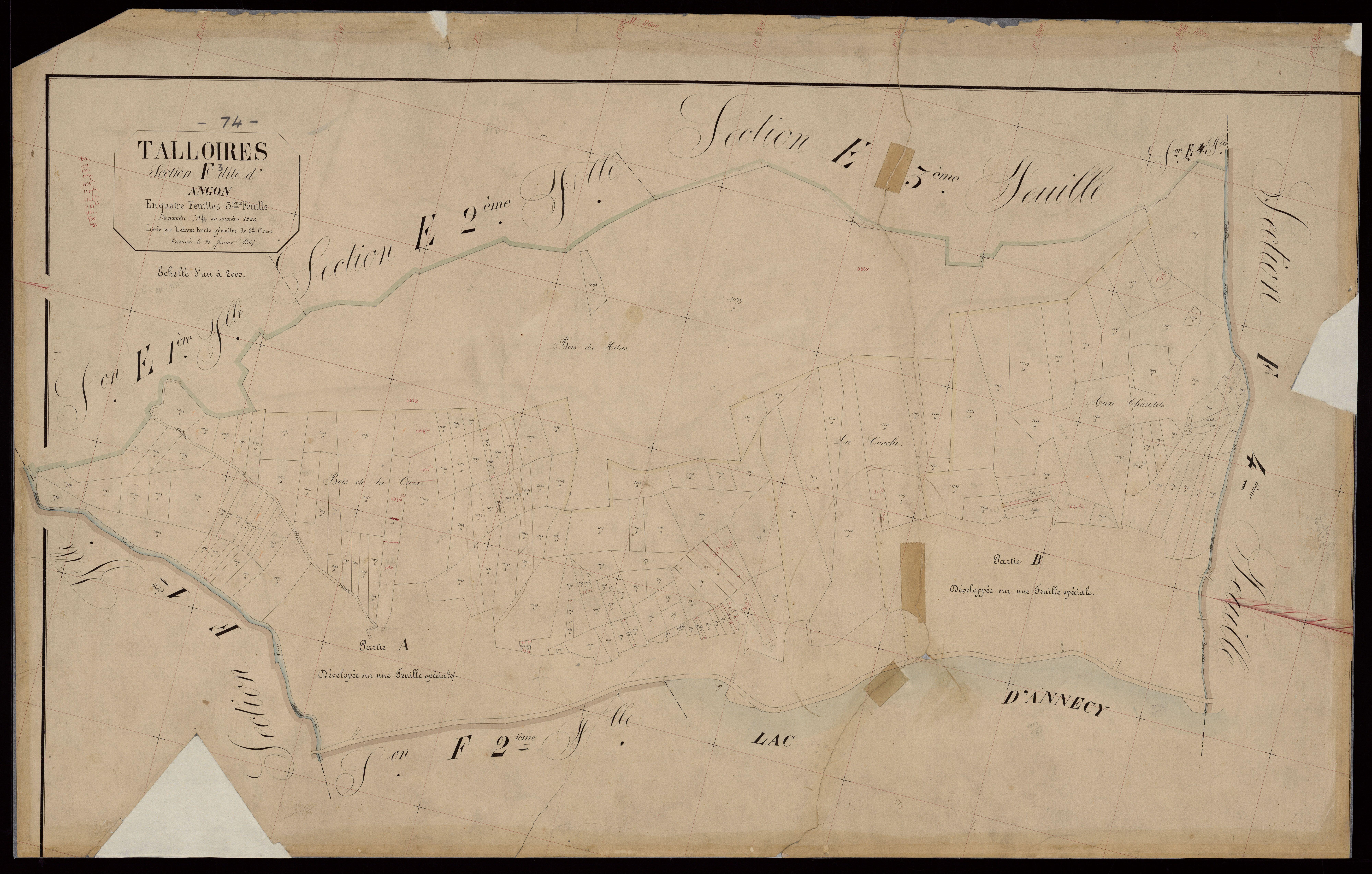 3 P 3 8475 - Feuille n° 3, parcelles n° 794 à 1371 -