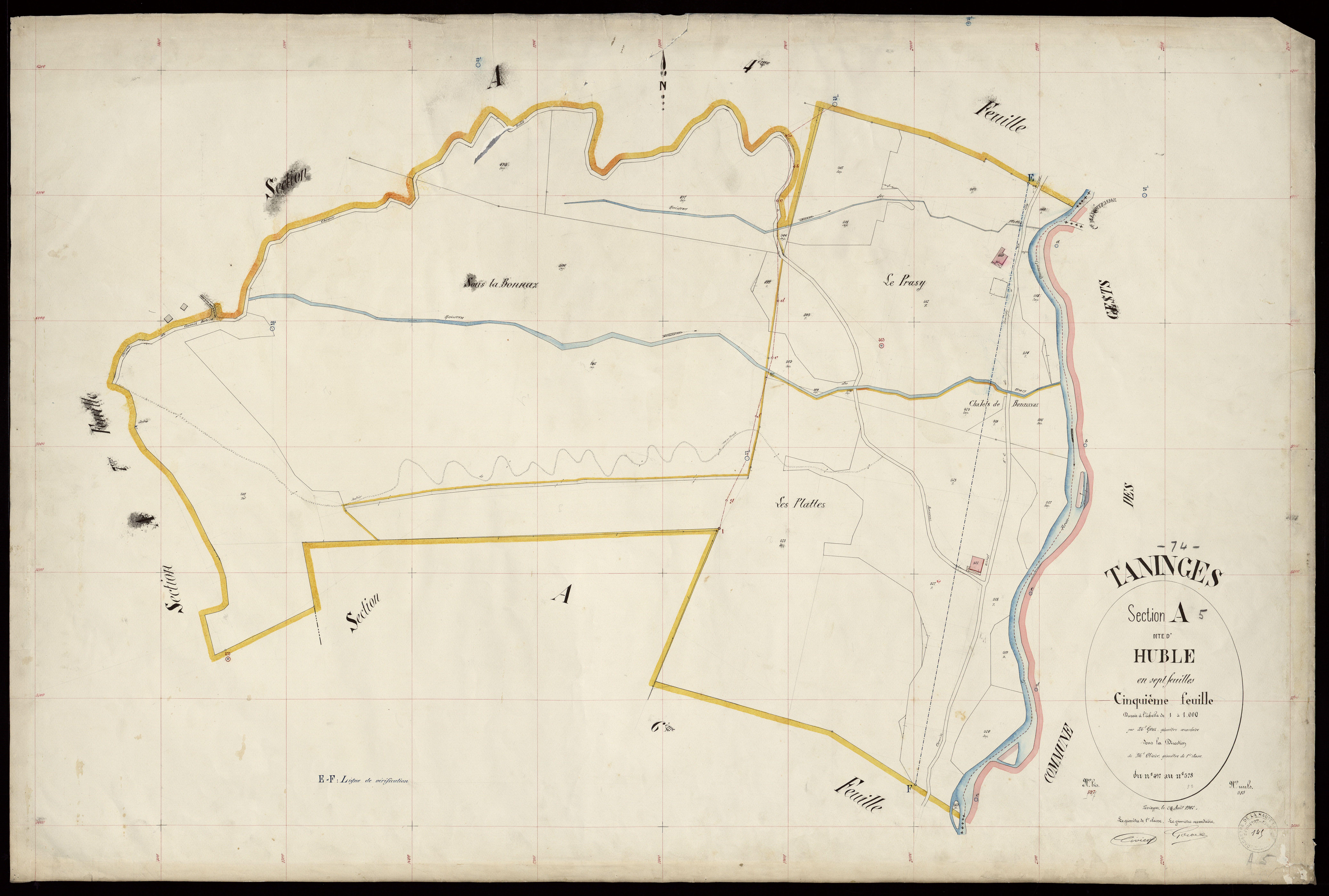 3 P 3 8487 - Feuille n° 6, parcelles n° 529 à 586 - 25 août 1902