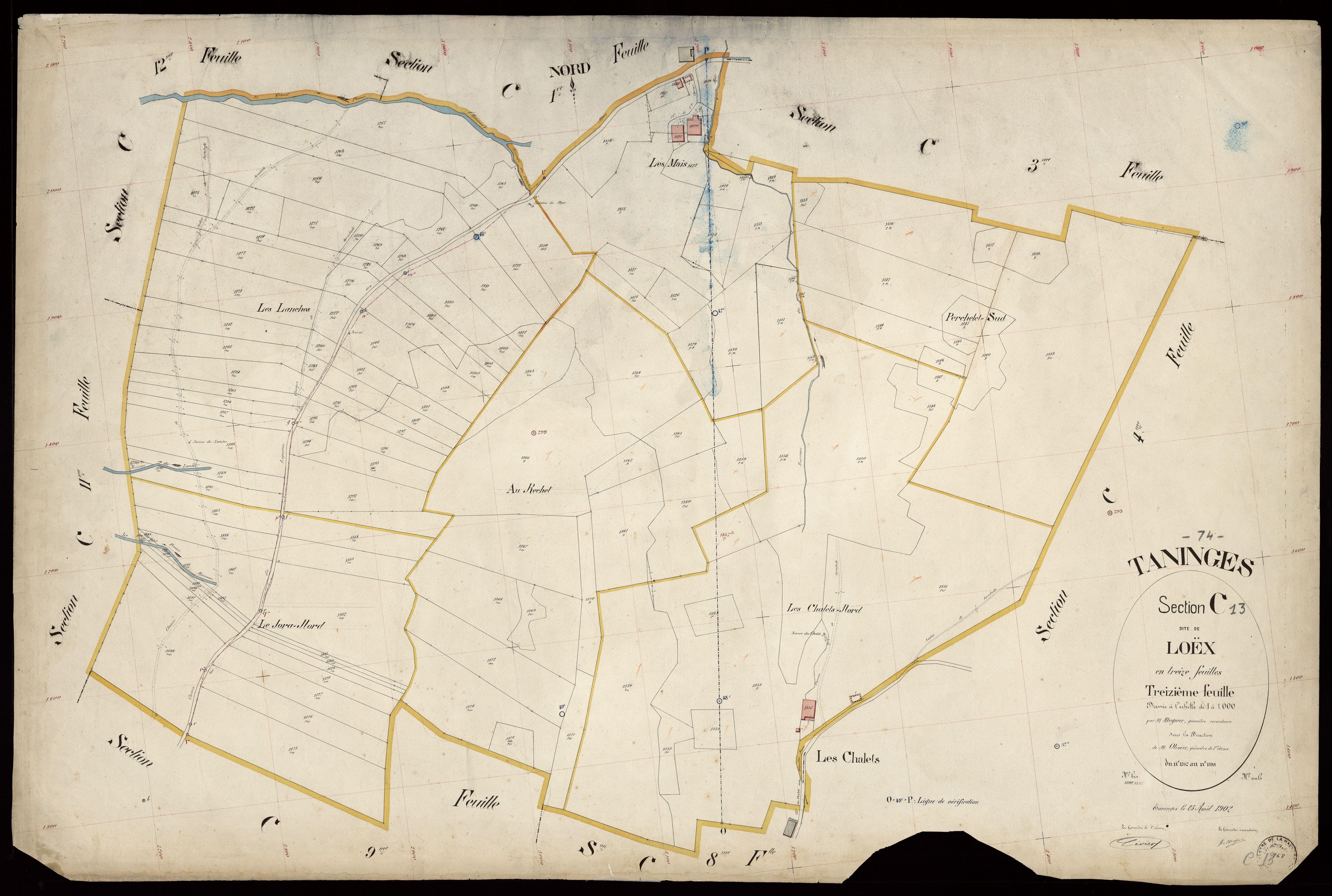Section D : La Plaigne-d'Etry - 1902