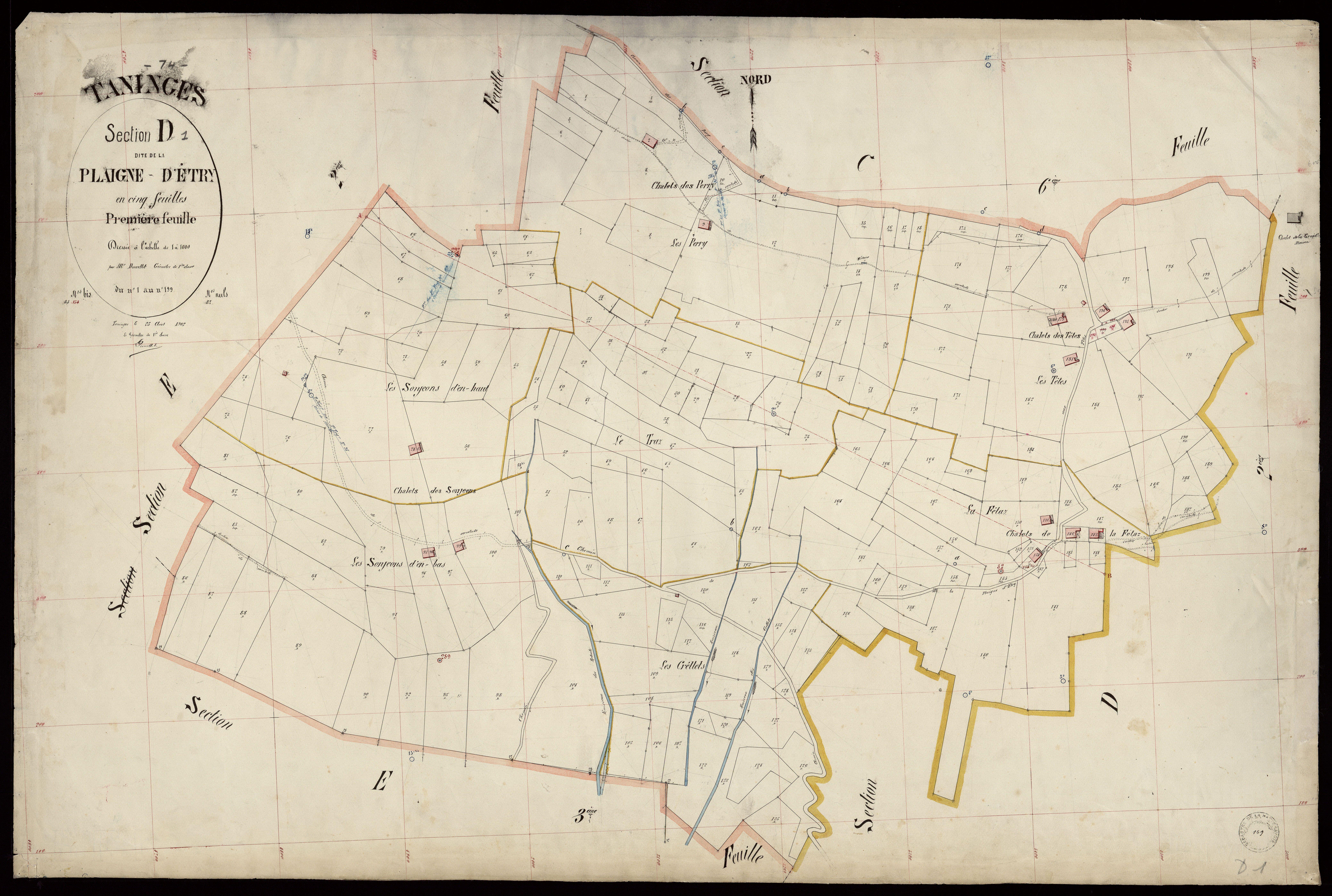 3 P 3 8512 - Feuille n° 2, parcelles n° 200 à 361 - 25 août 1902