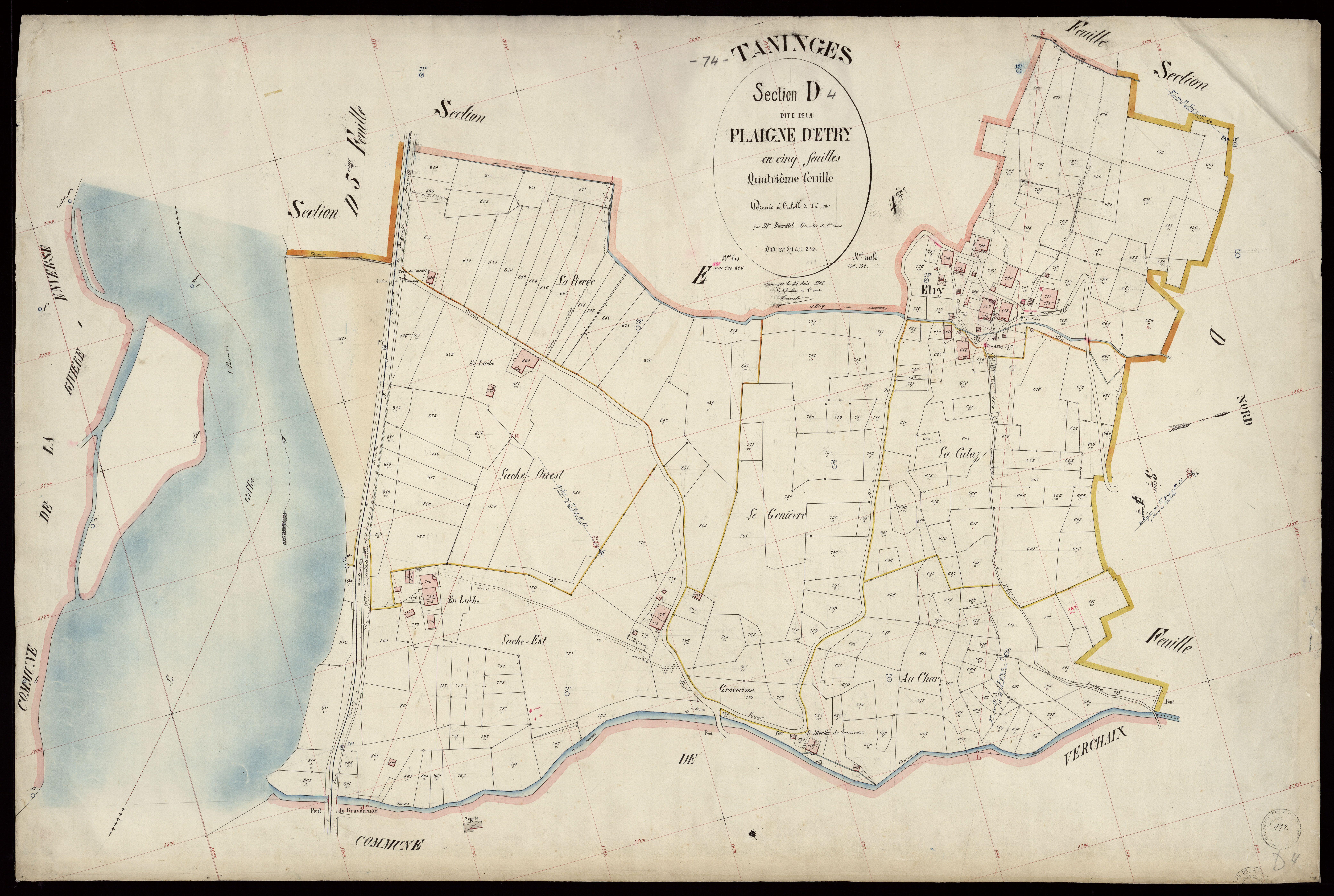 3 P 3 8515 - Feuille n° 5, parcelles n° 860 à 867 - 25 août 1902