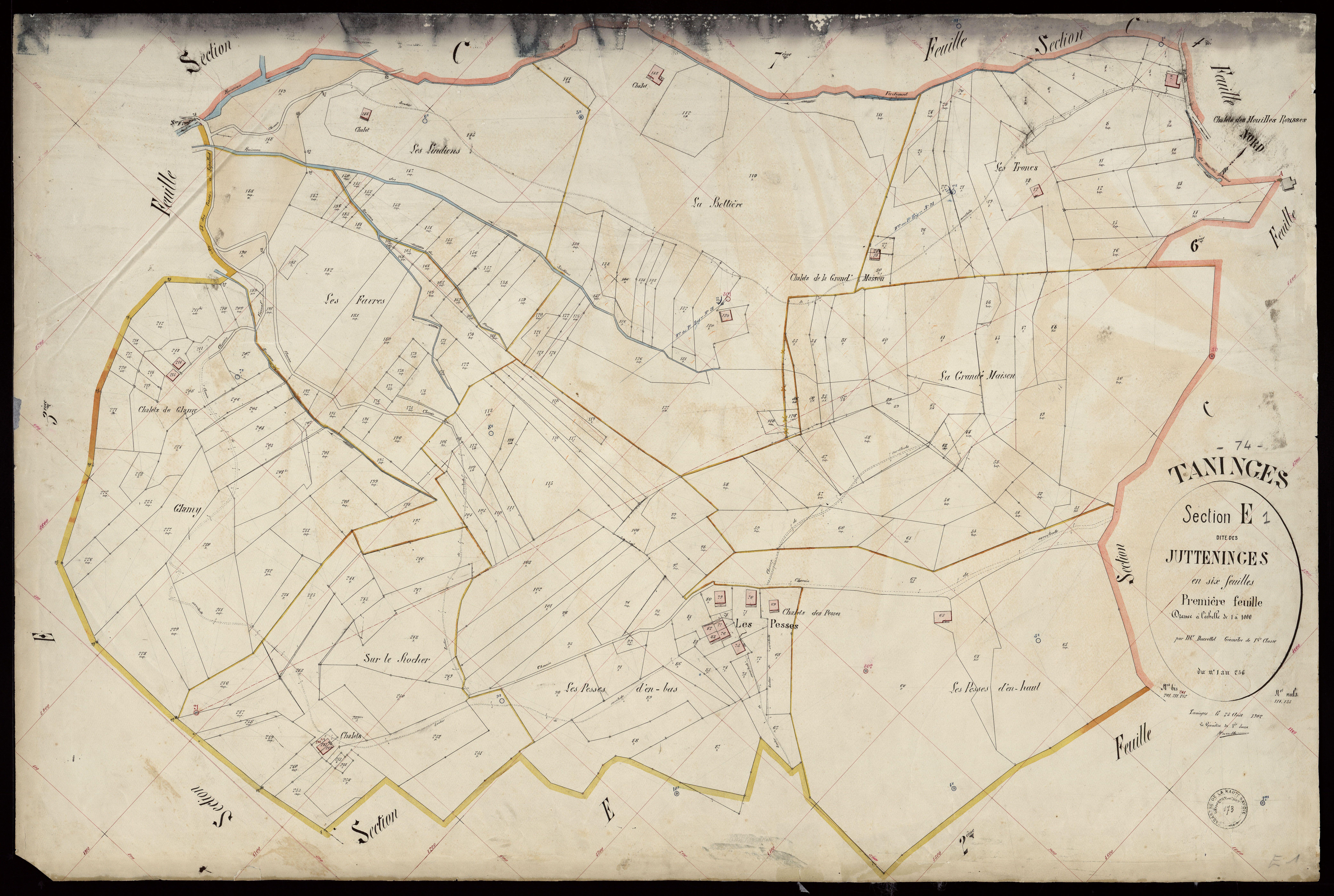 3 P 3 8517 - Feuille n° 2, parcelles n° 257 à 414 - 25 août 1902