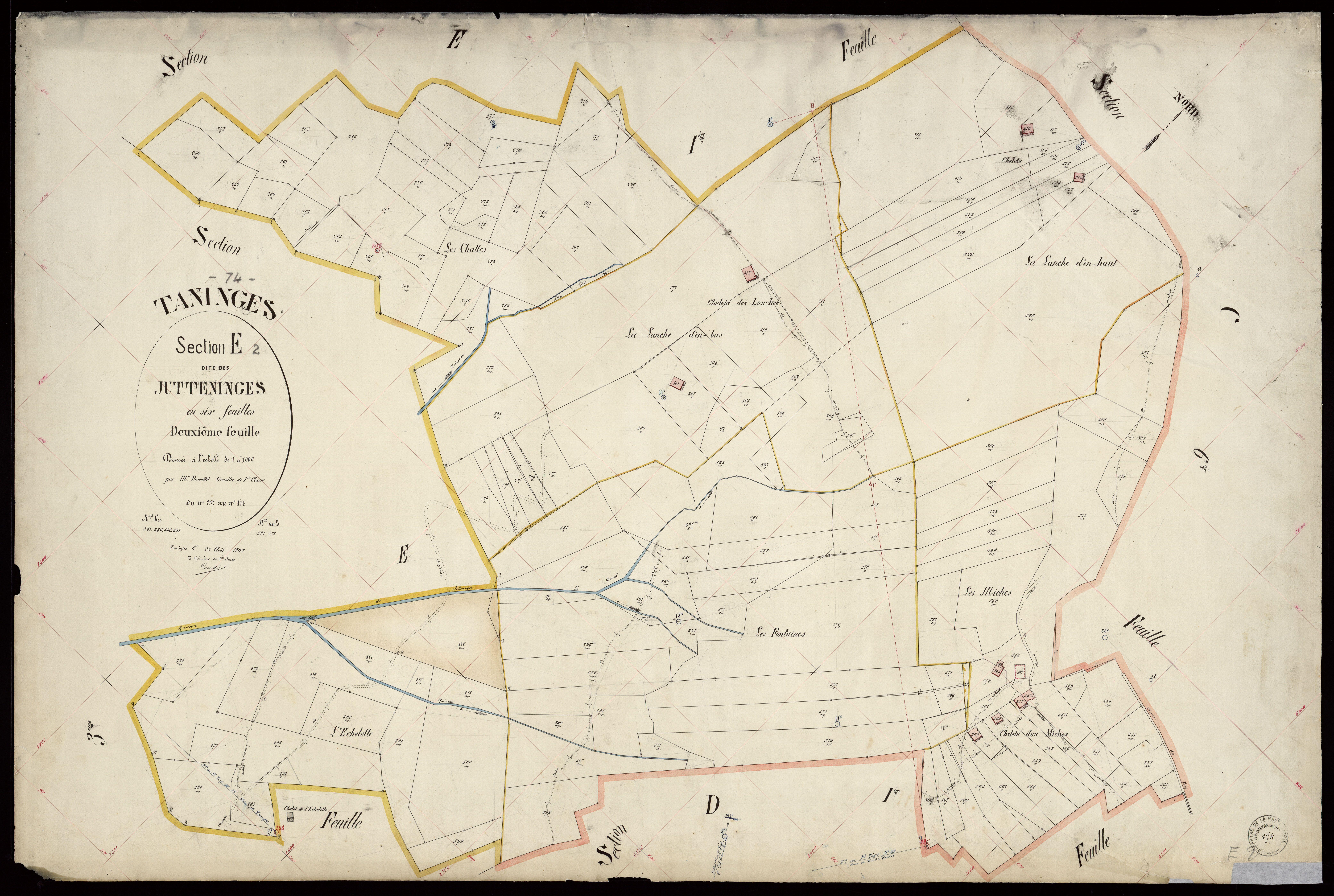 3 P 3 8518 - Feuille n° 3, parcelles n° 415 à 440bis - 25 août 1902