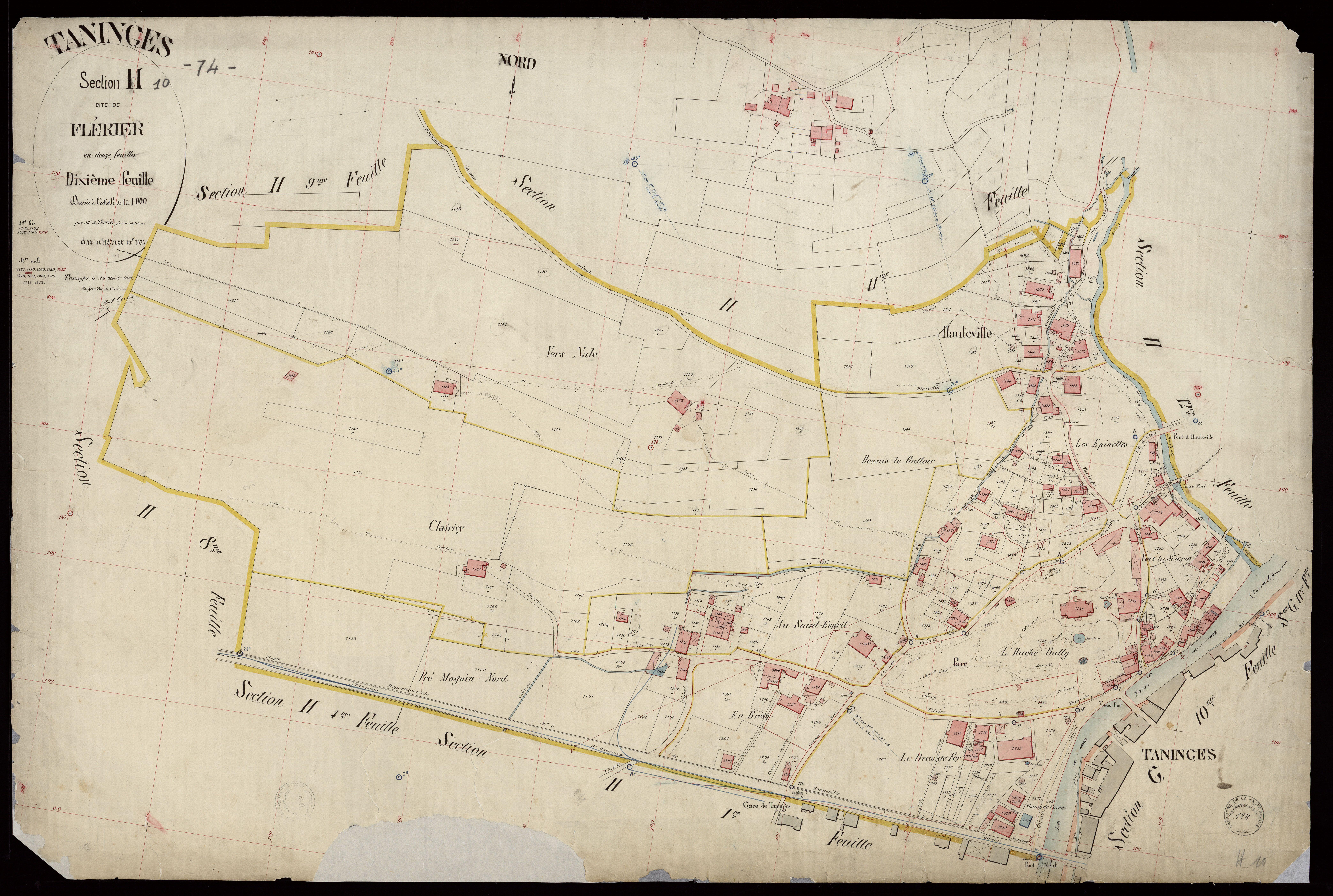 3 P 3 8553 - Feuille n° 11, parcelles n° 1376 à 1495 - 25 août 1902