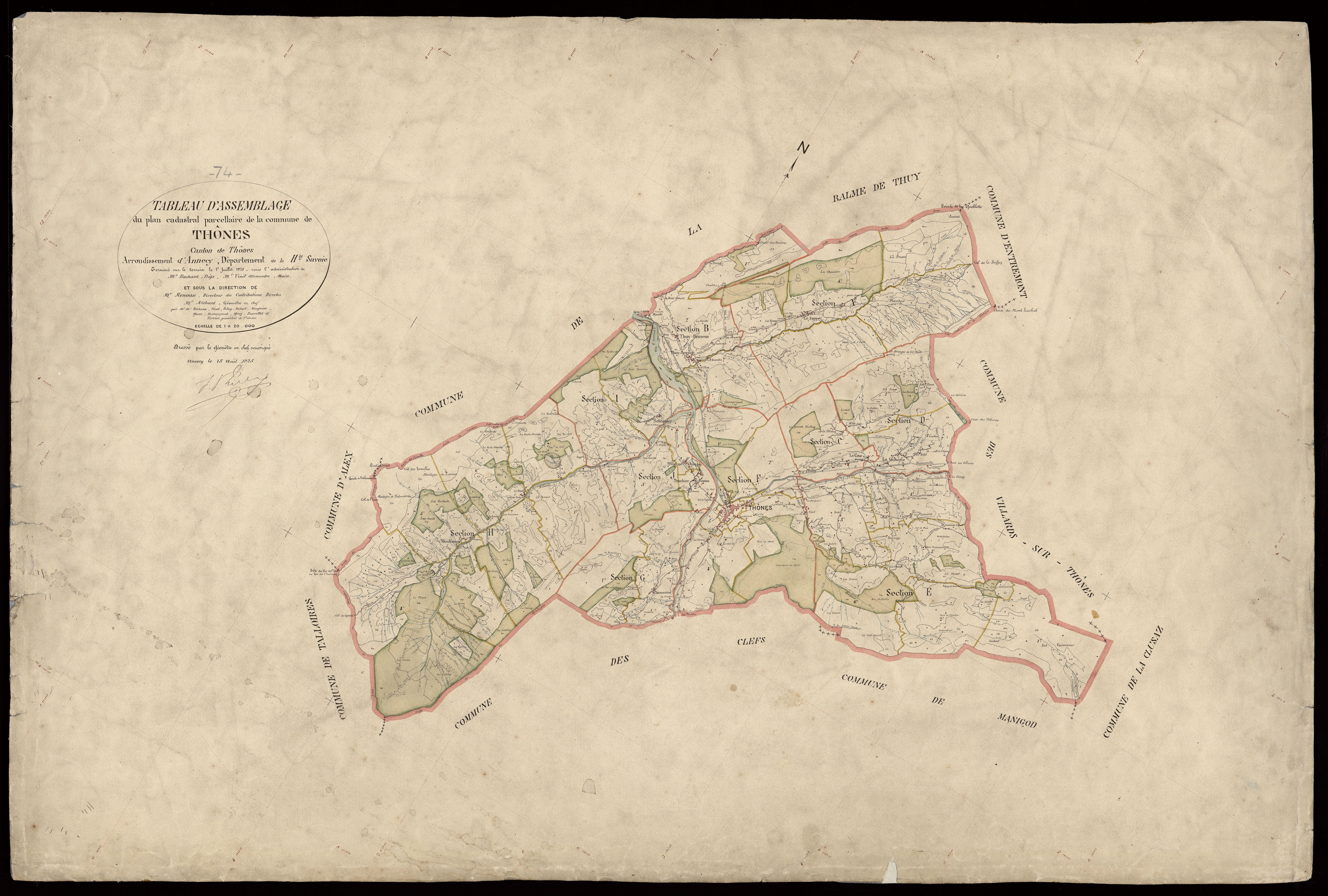 Plan parcellaire - 1925