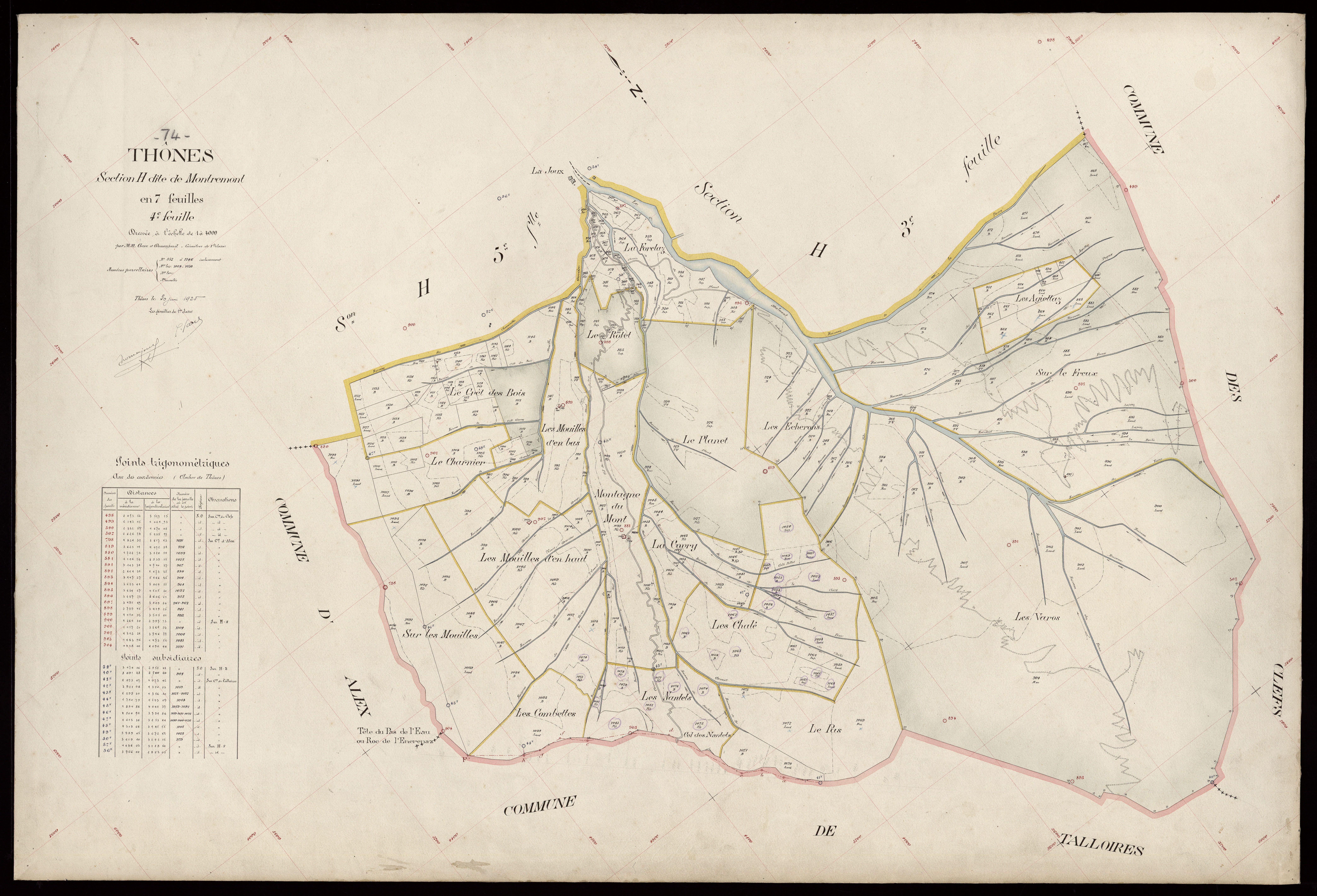 3 P 3 8635 - Feuille n° 5, parcelles n° 1147 à 1470 - 30 juin 1925
