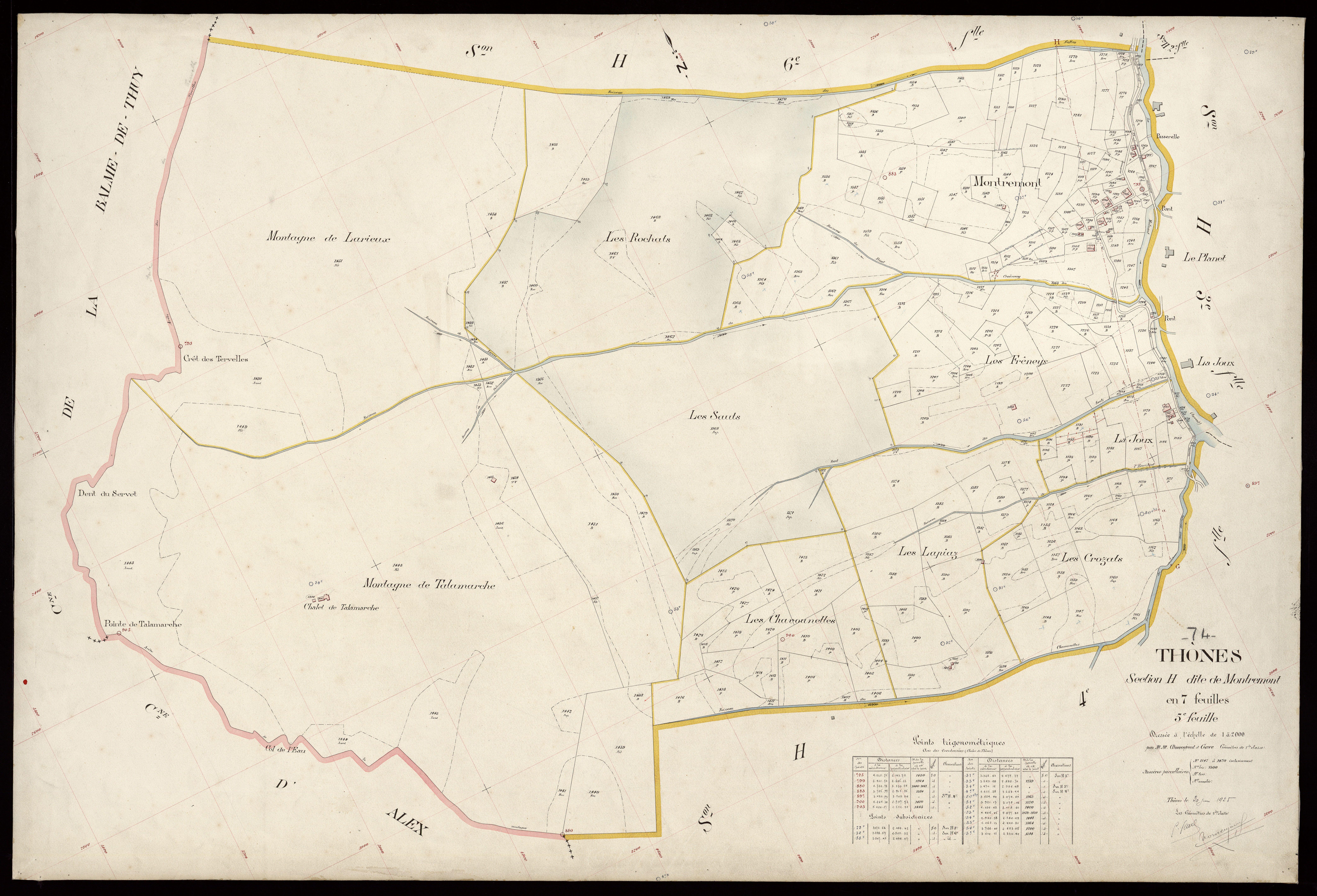 3 P 3 8636 - Feuille n° 6, parcelles n° 1471 à 1686 - 30 juin 1925