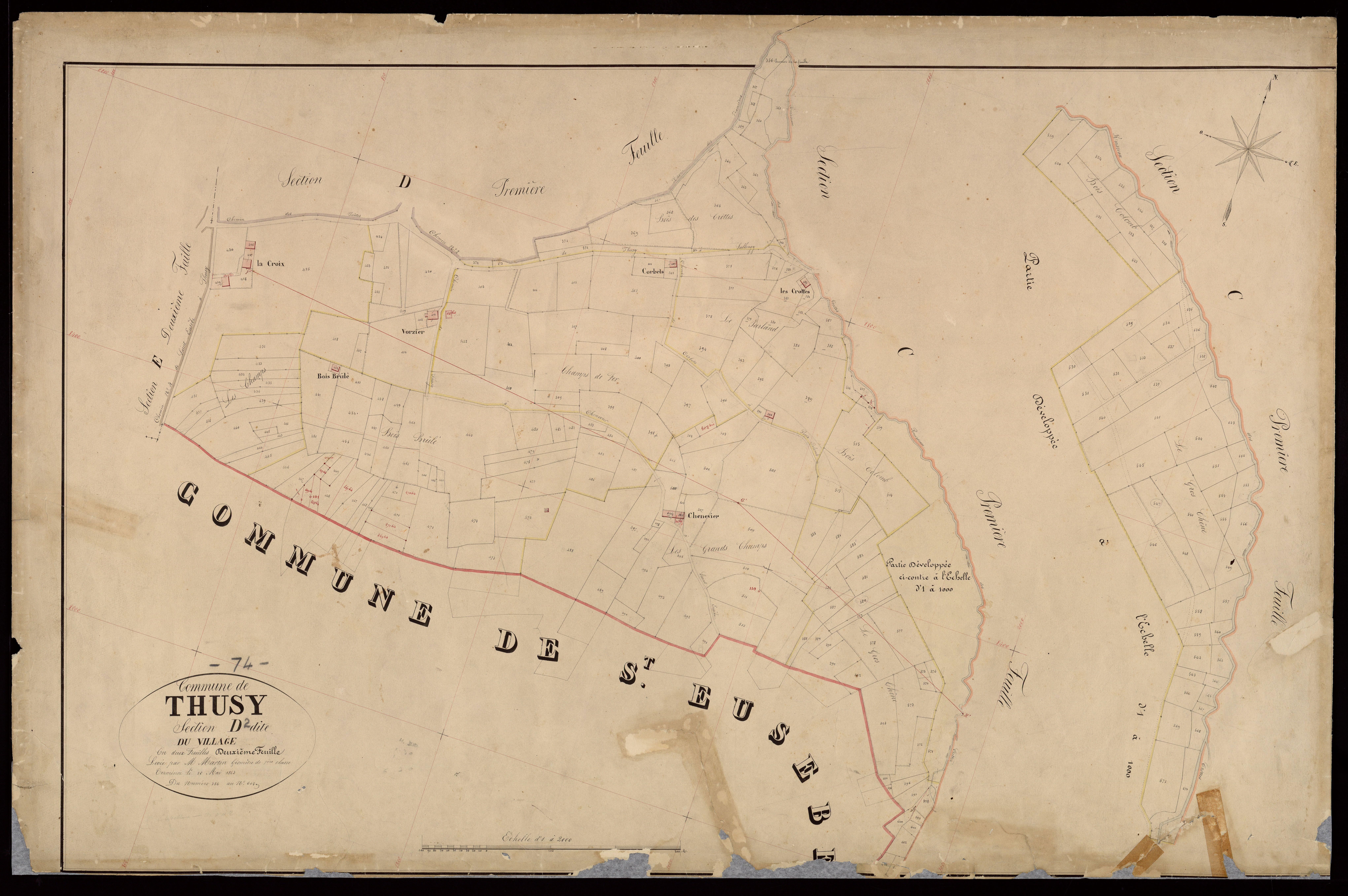 Section E : Les Charrières - 1863