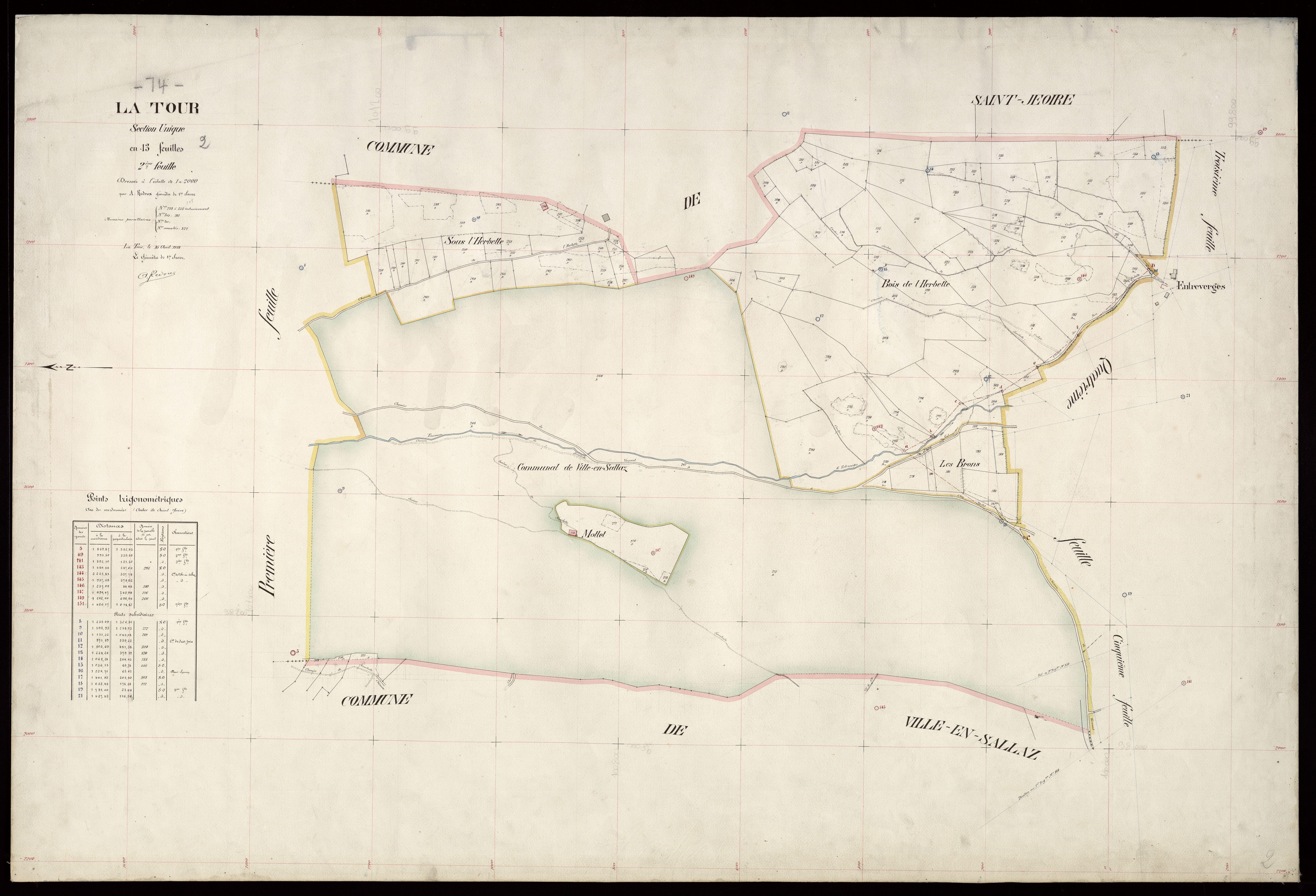 3 P 3 8829 - Feuille n° 3, parcelles n° 356 à 568 - 15 avril 1914