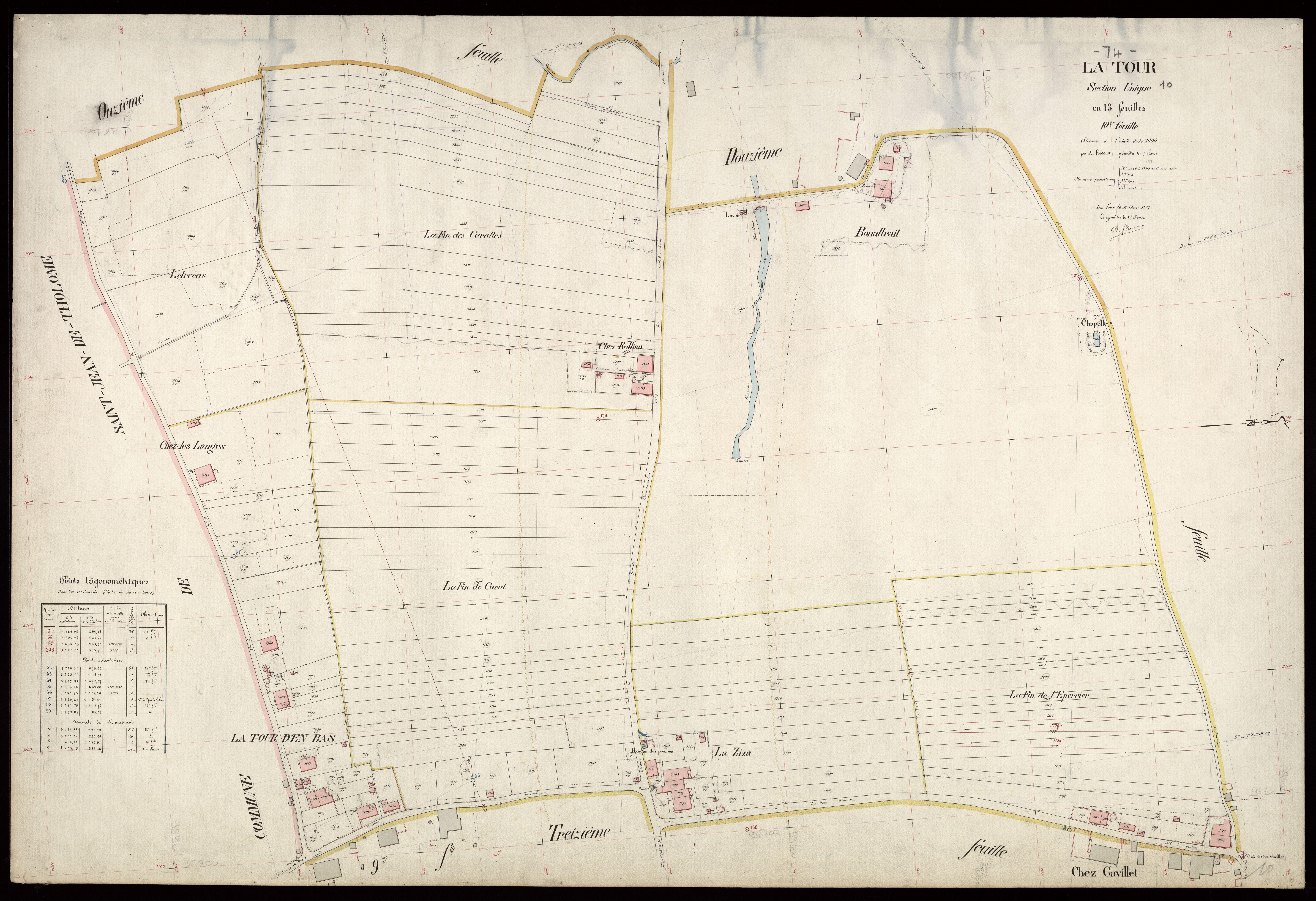 3 P 3 8837 - Feuille n° 11, parcelles n° 1870 à 2067 - 15 avril 1914
