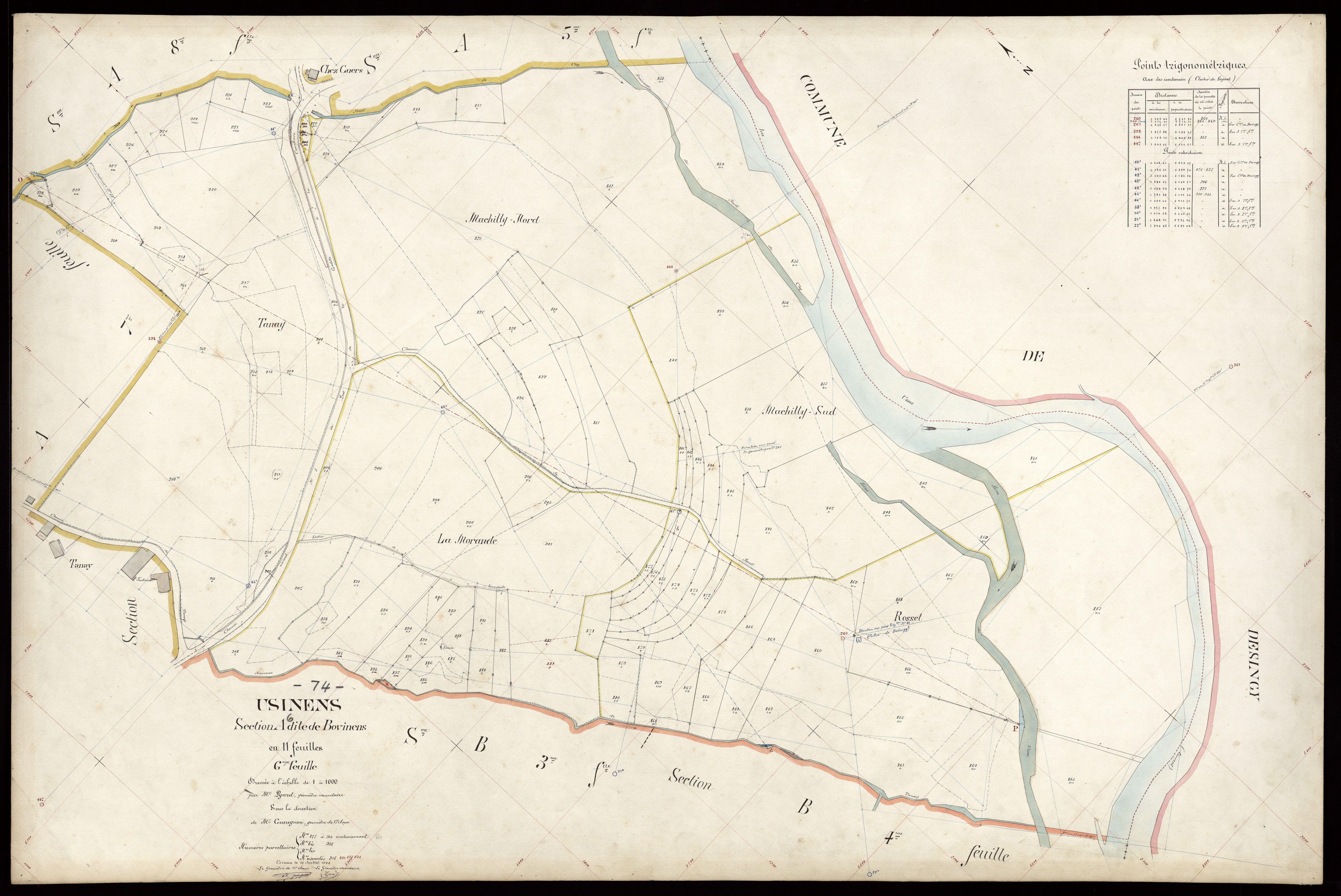 3 P 3 8847 - Feuille n° 7, parcelles n° 934 à 1112 - 15 juillet 1908