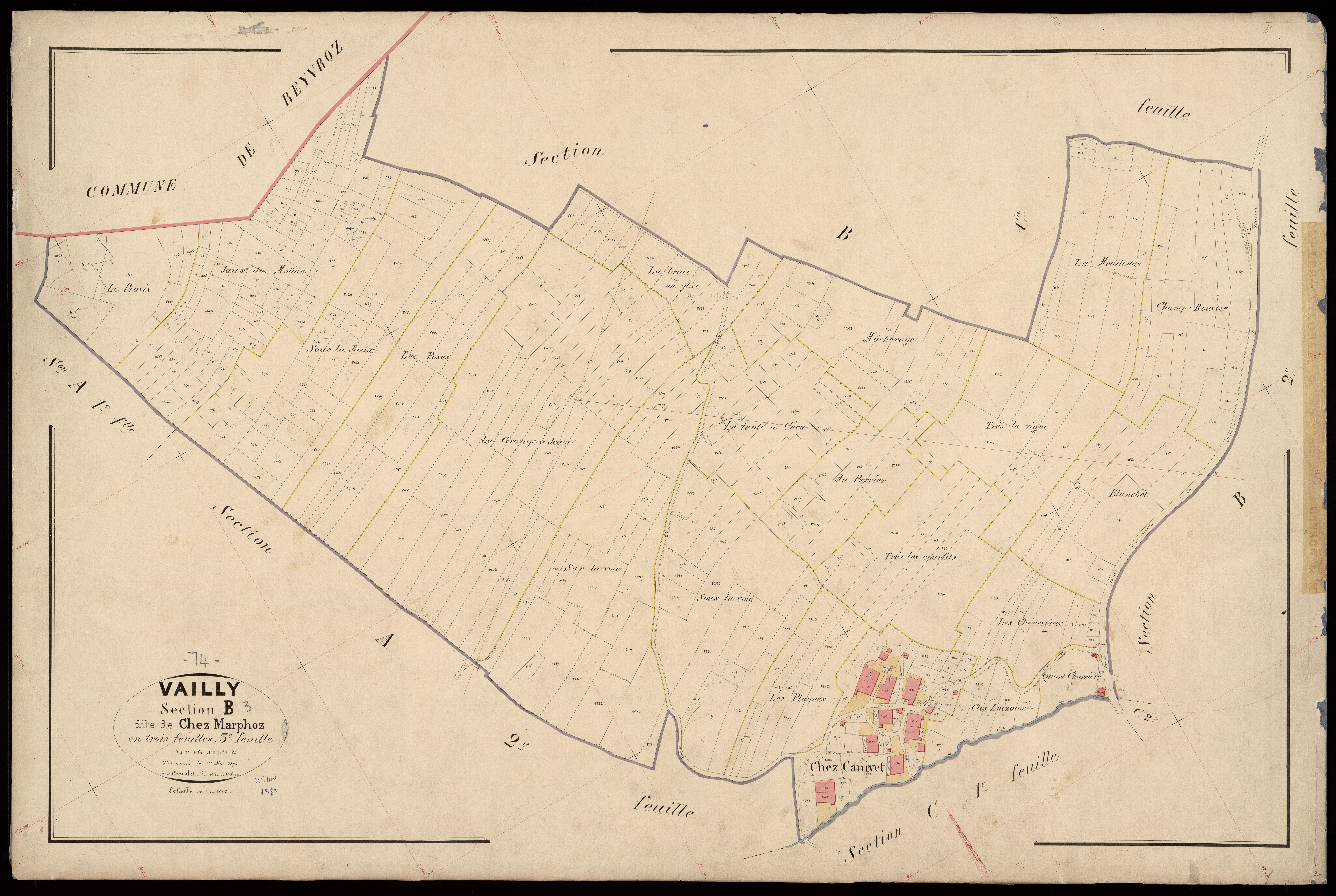 Section C : Chef-lieu - 1873-1874