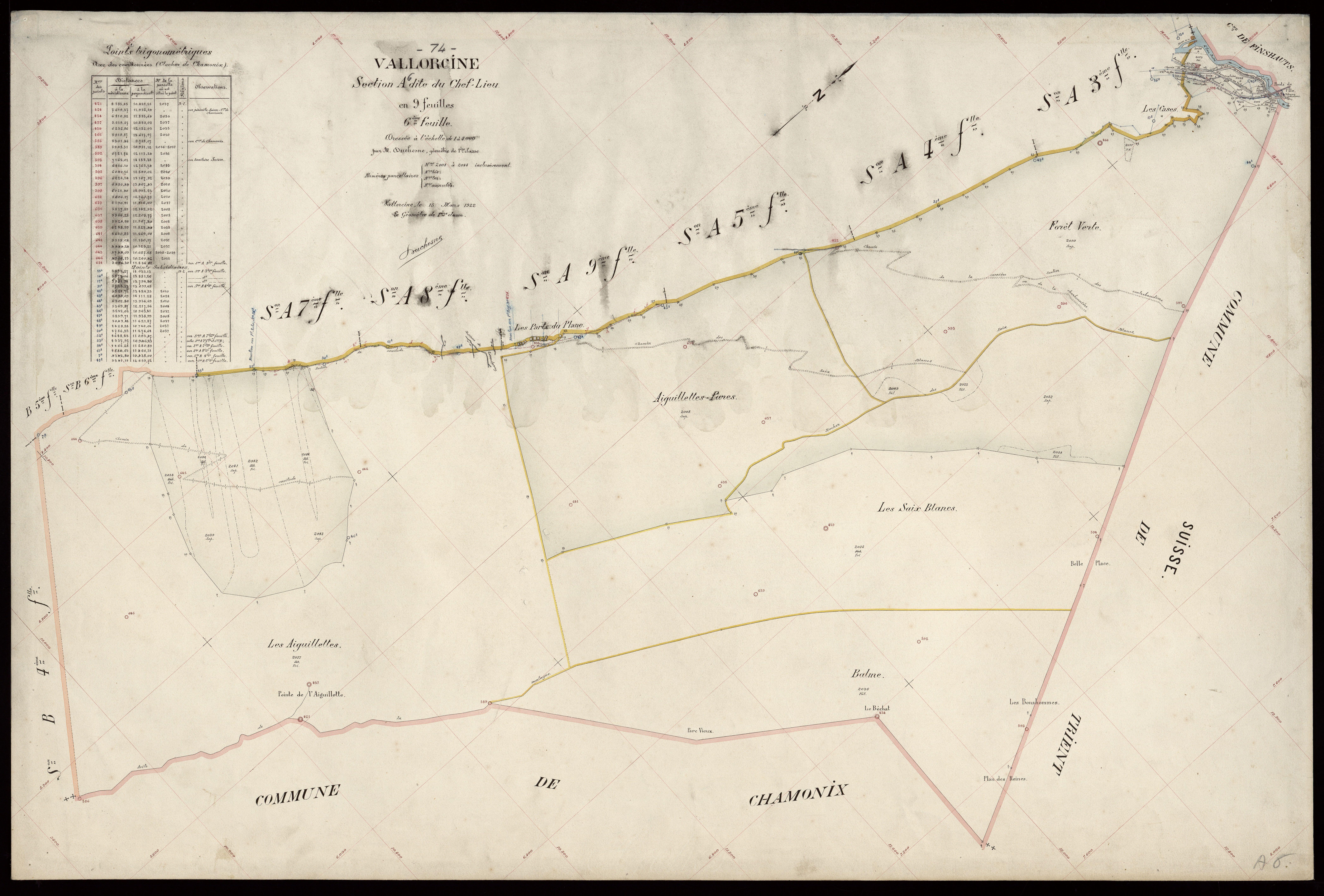 3 P 3 8958 - Feuille n° 7, parcelles n° 2045 à 2689 - 15 mars 1922