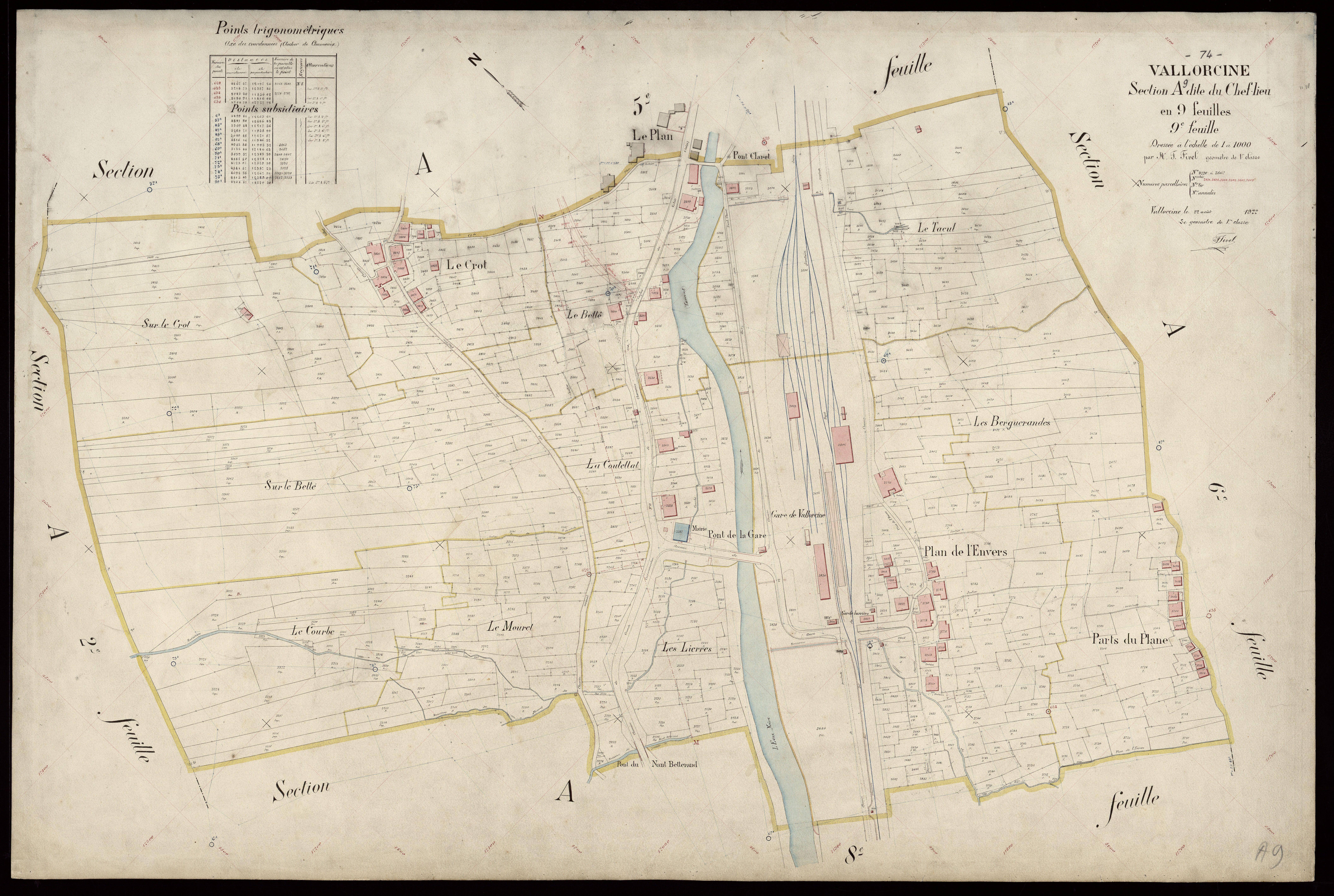 Section B : Couteray - 1922