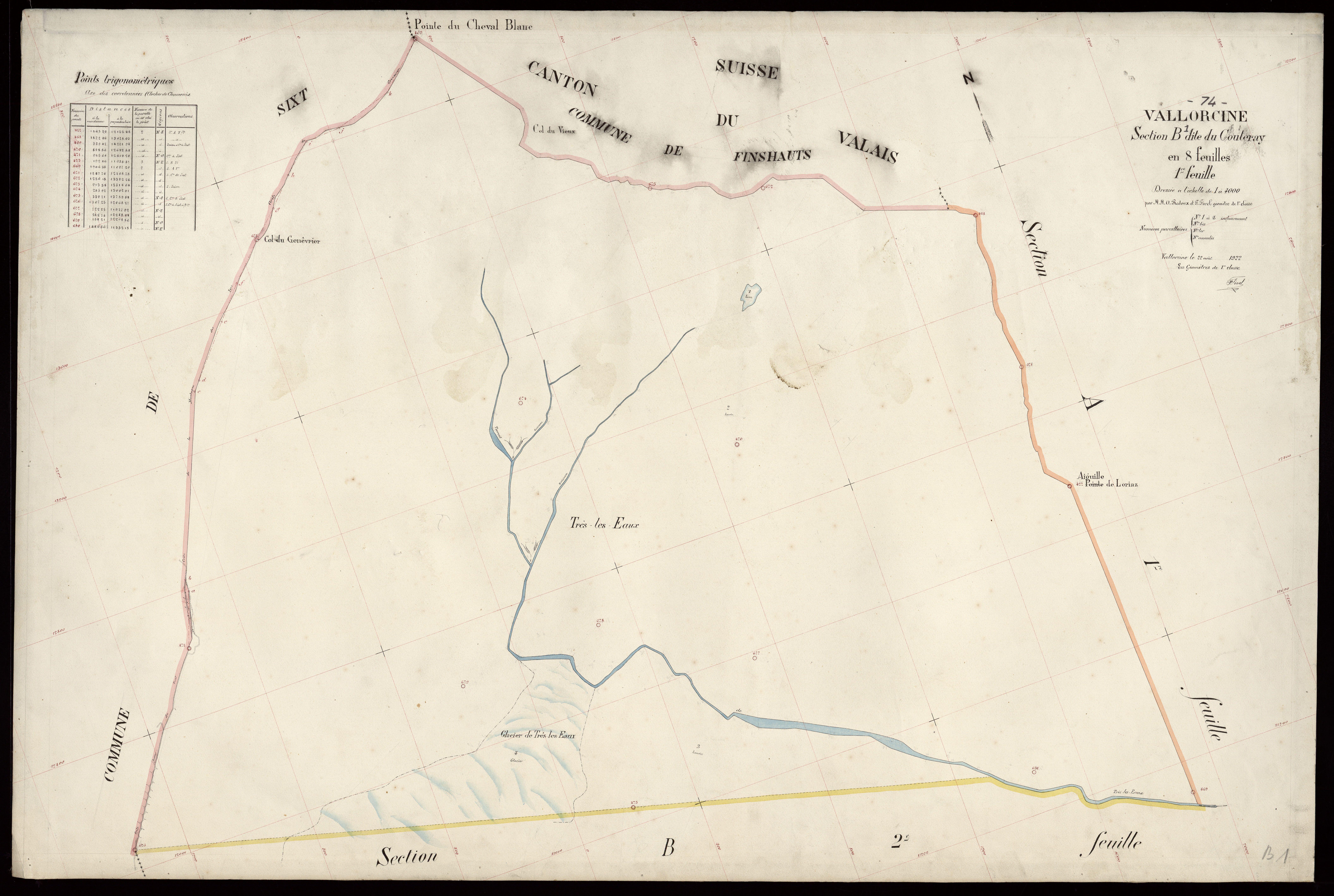 3 P 3 8962 - Feuille n° 2, parcelles n° 5 à 10 - 22 août 1922