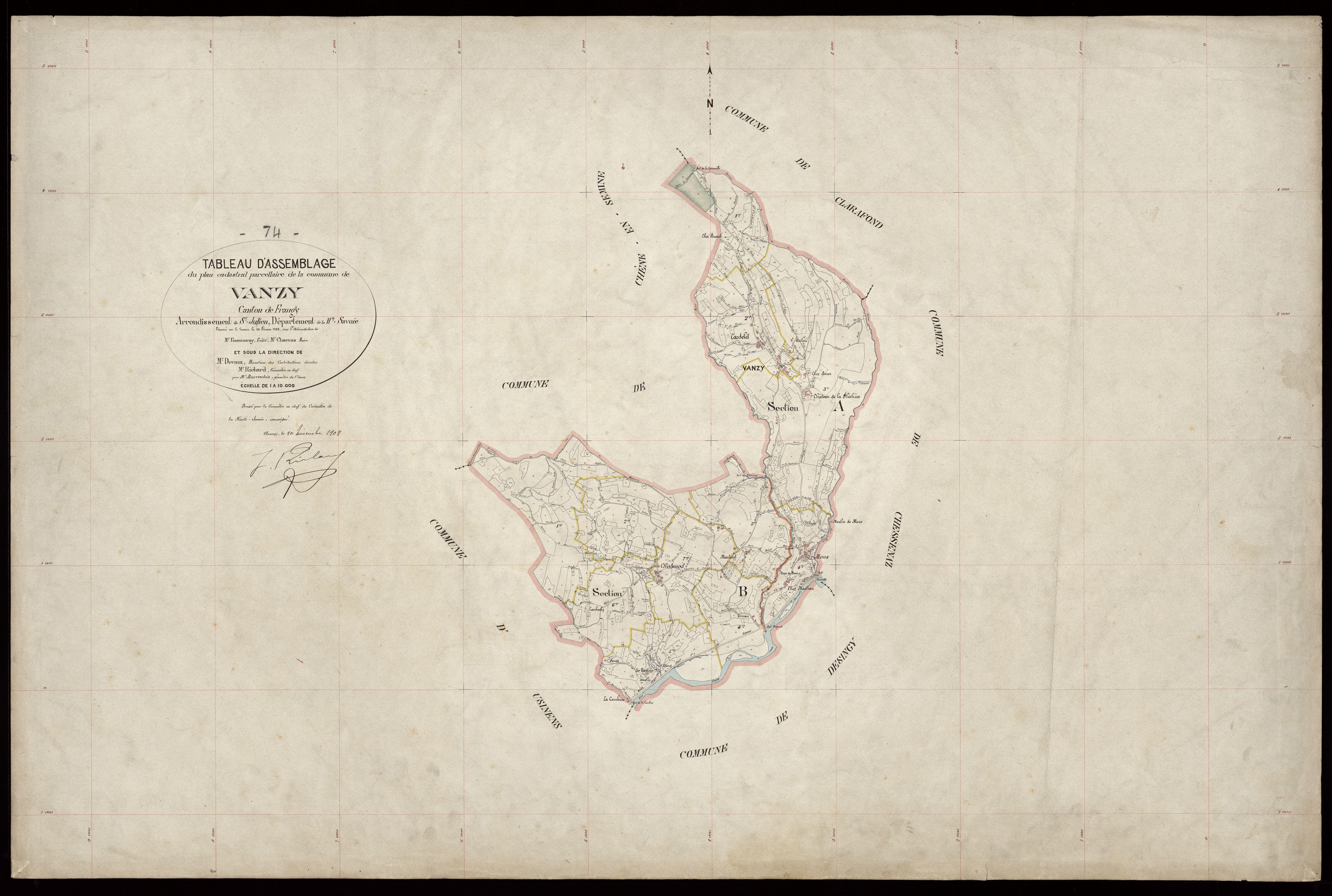Plan parcellaire - 1908