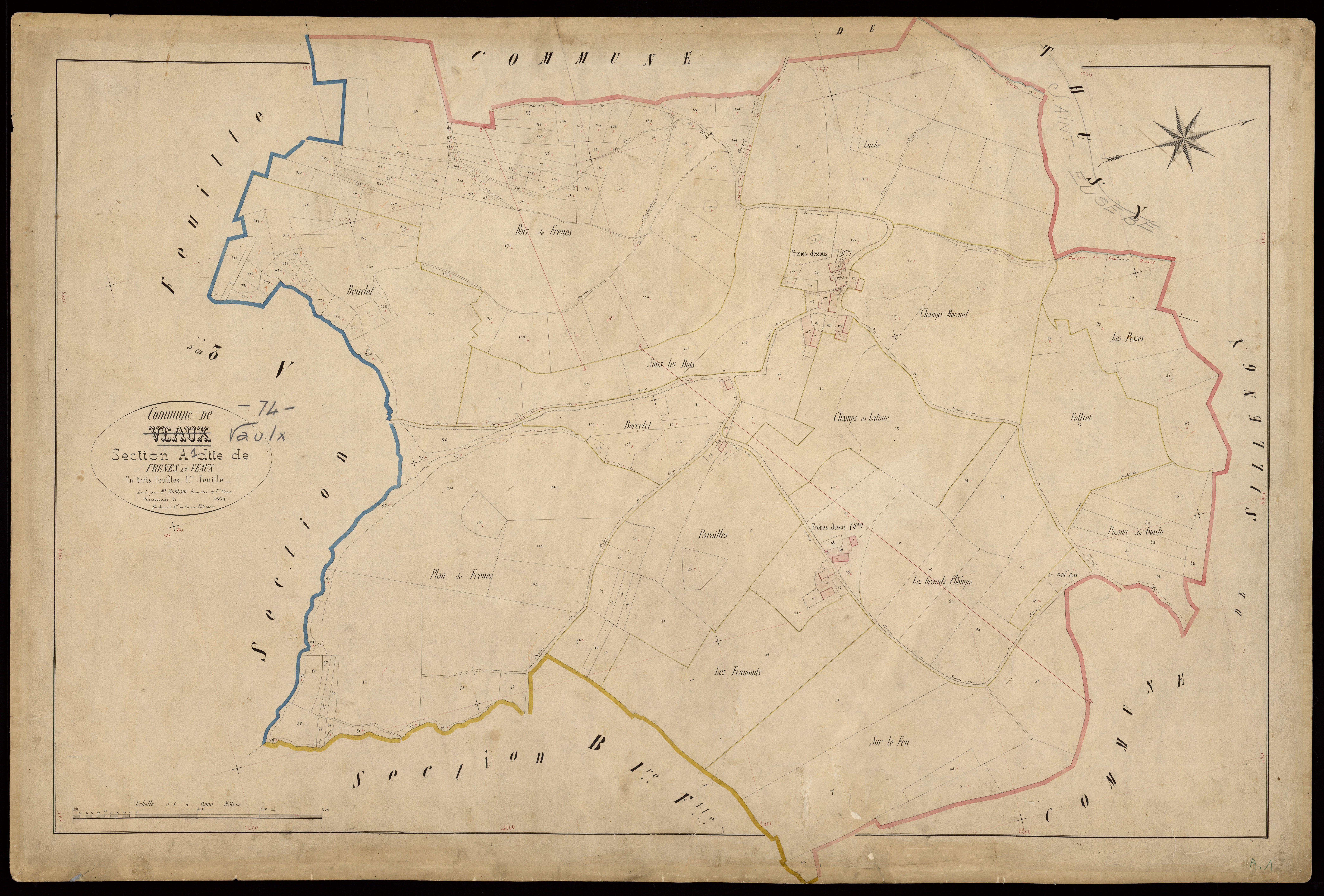 3 P 3 8990 - Feuille n° 2, parcelles n° 236 à 560 - 6 février 1905