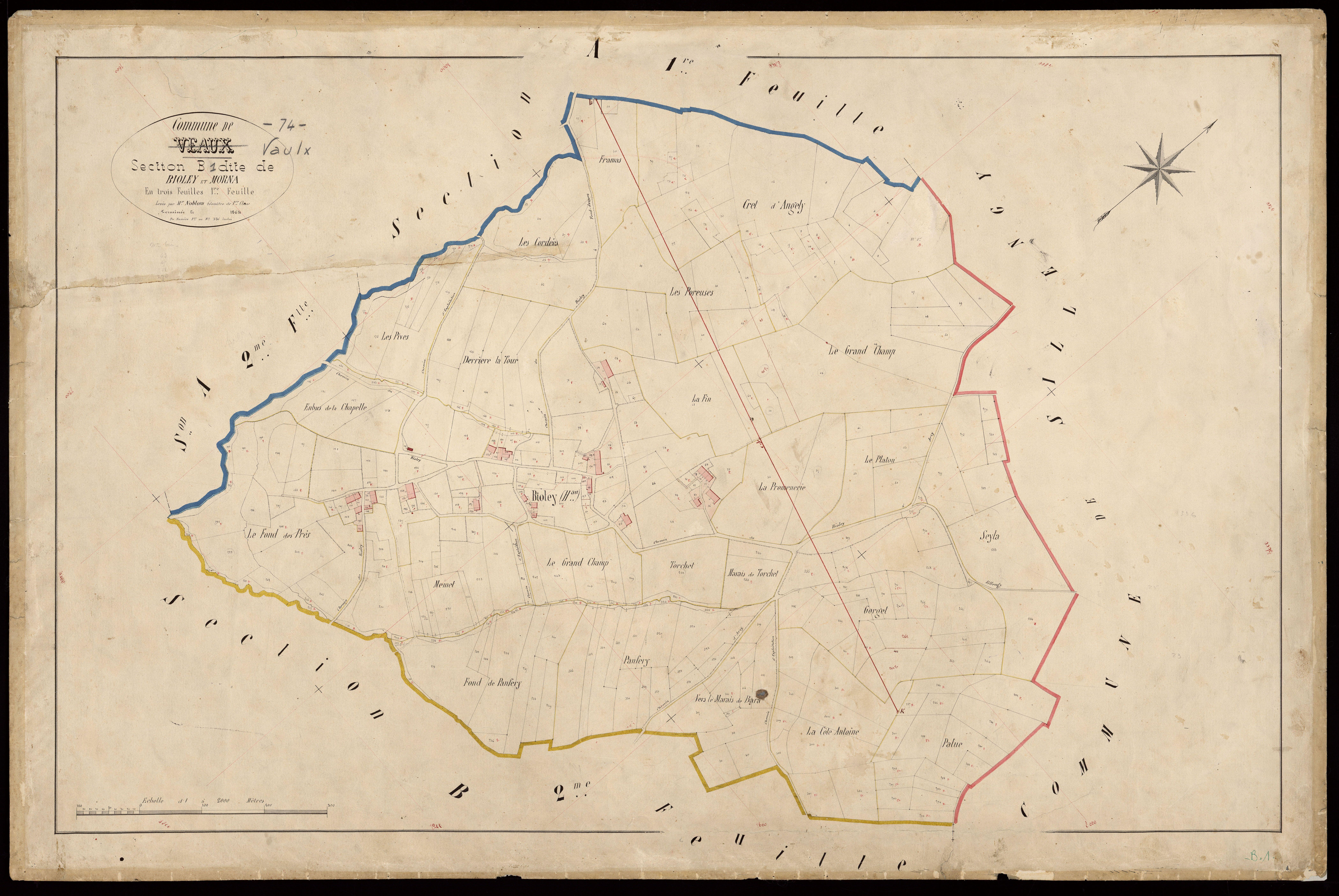 3 P 3 8993 - Feuille n° 2, parcelles n° 337 à 657 - 6 février 1905