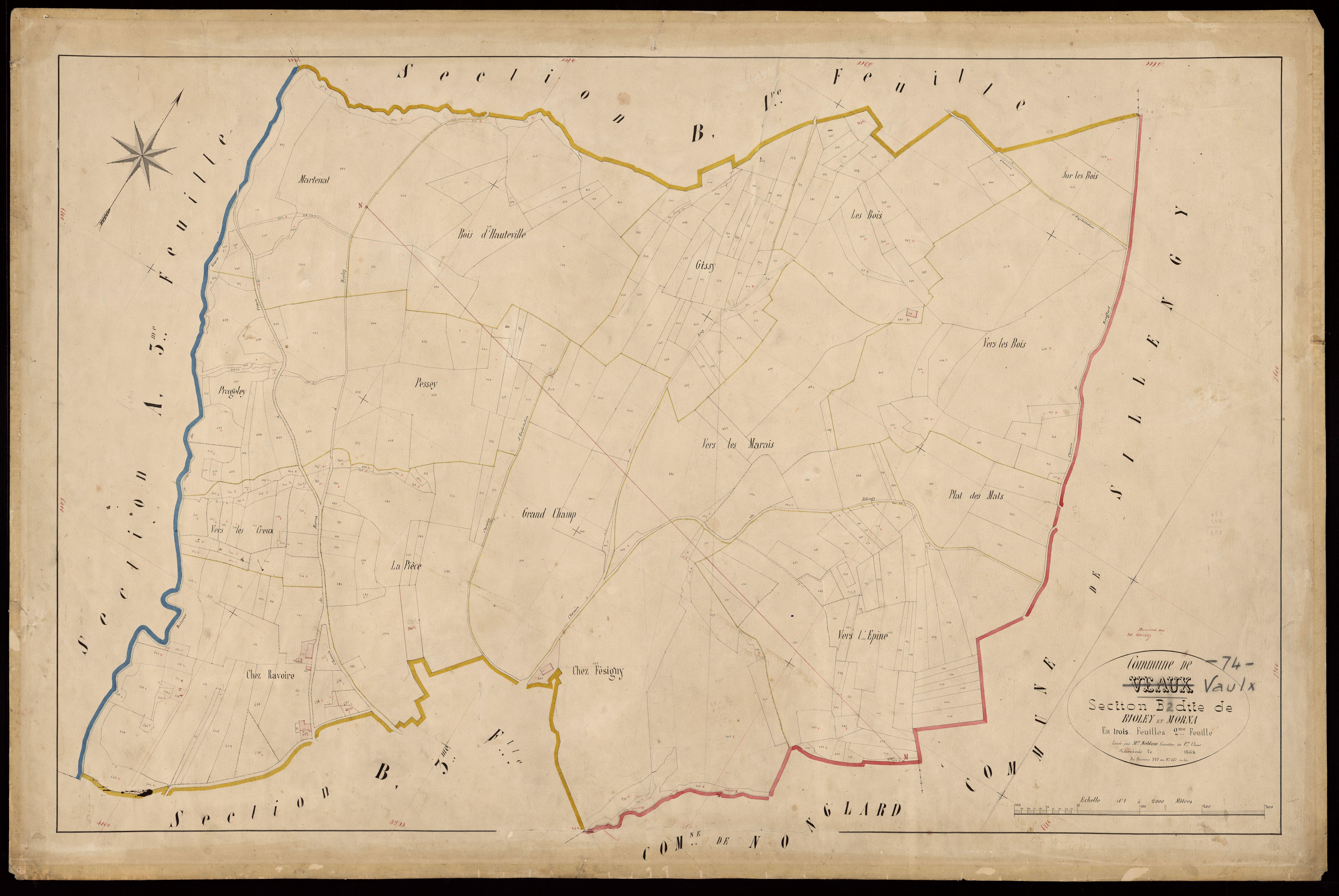 3 P 3 8994 - Feuille n° 3, parcelles n° 658 à 827 - 6 février 1905