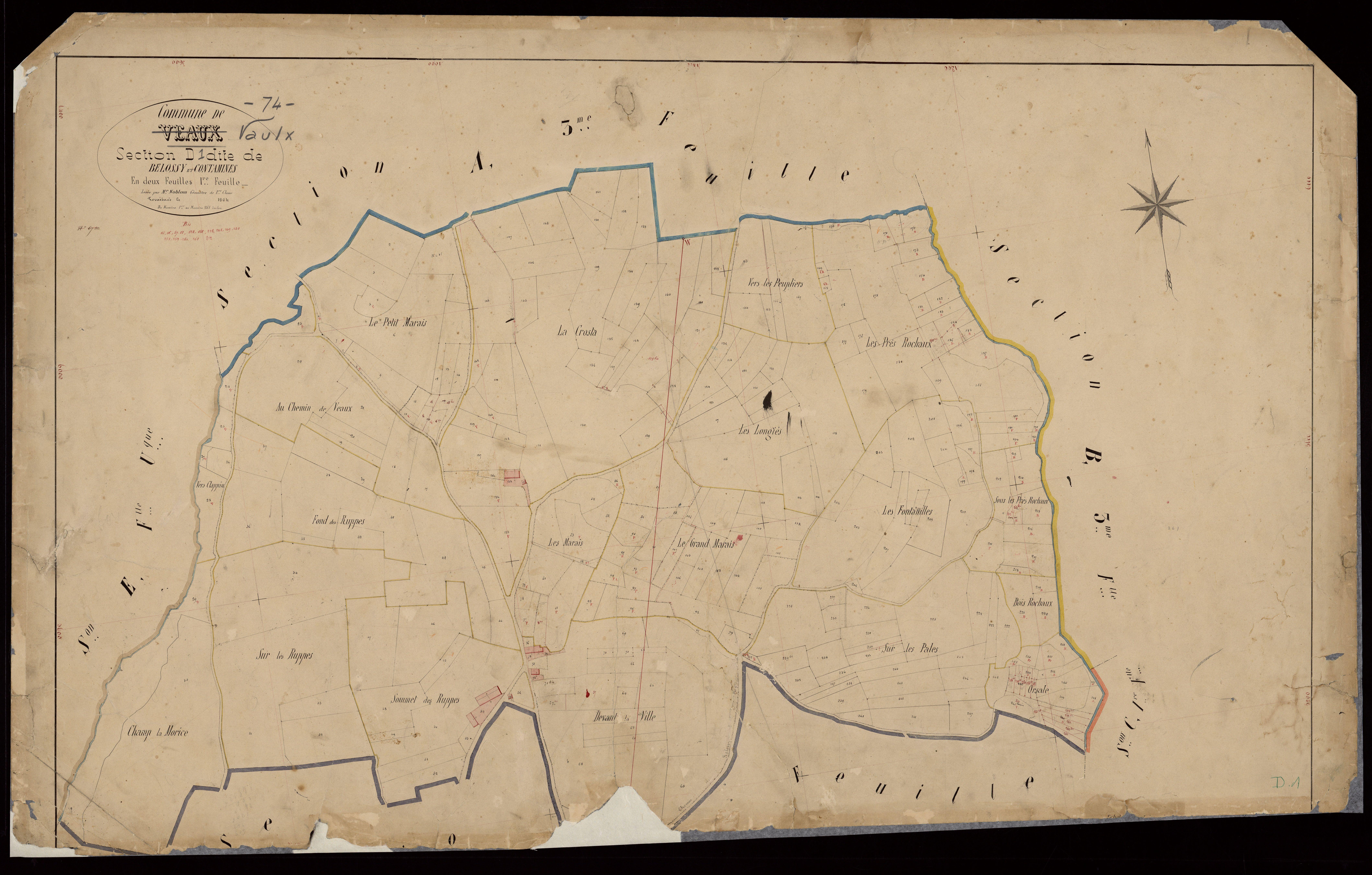 3 P 3 8998 - Feuille n° 2, parcelles n° 262 à 689 - 6 février 1905