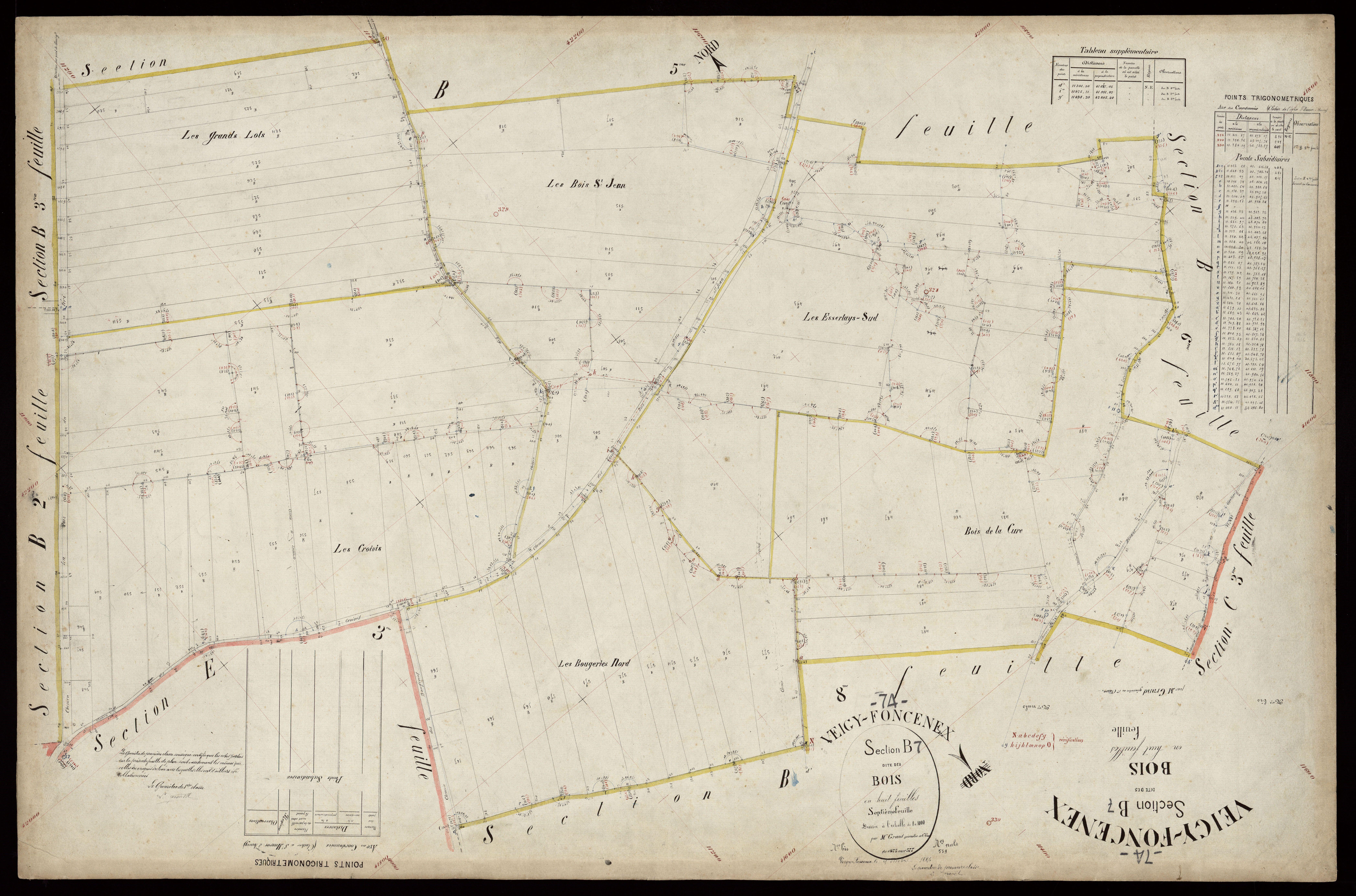 3 P 3 9024 - Feuille n° 8, parcelles n° 578 à 644 - 25 octobre 1884