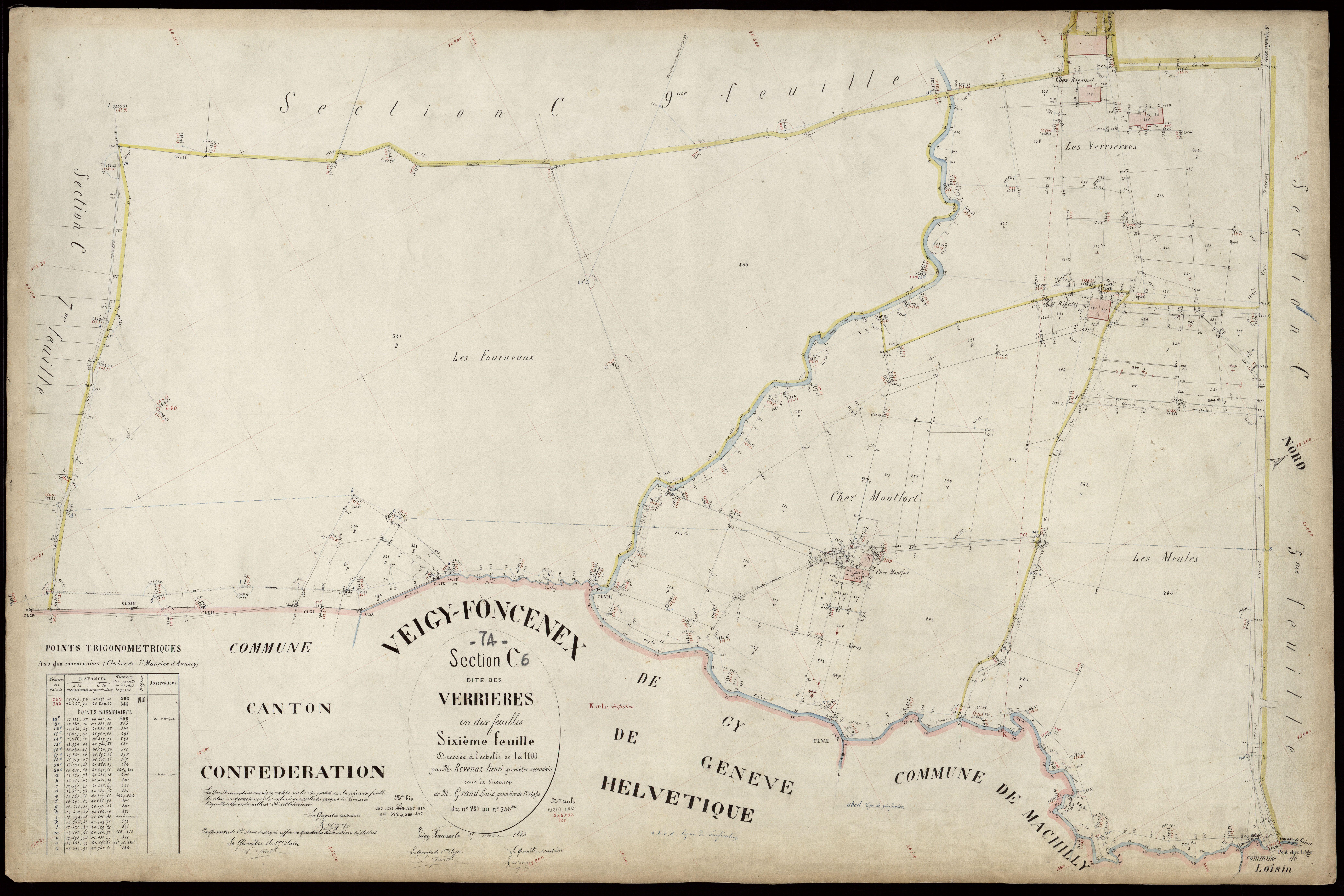 3 P 3 9031 - Feuille n° 7, parcelles n° 347 à 417 - 25 octobre 1884