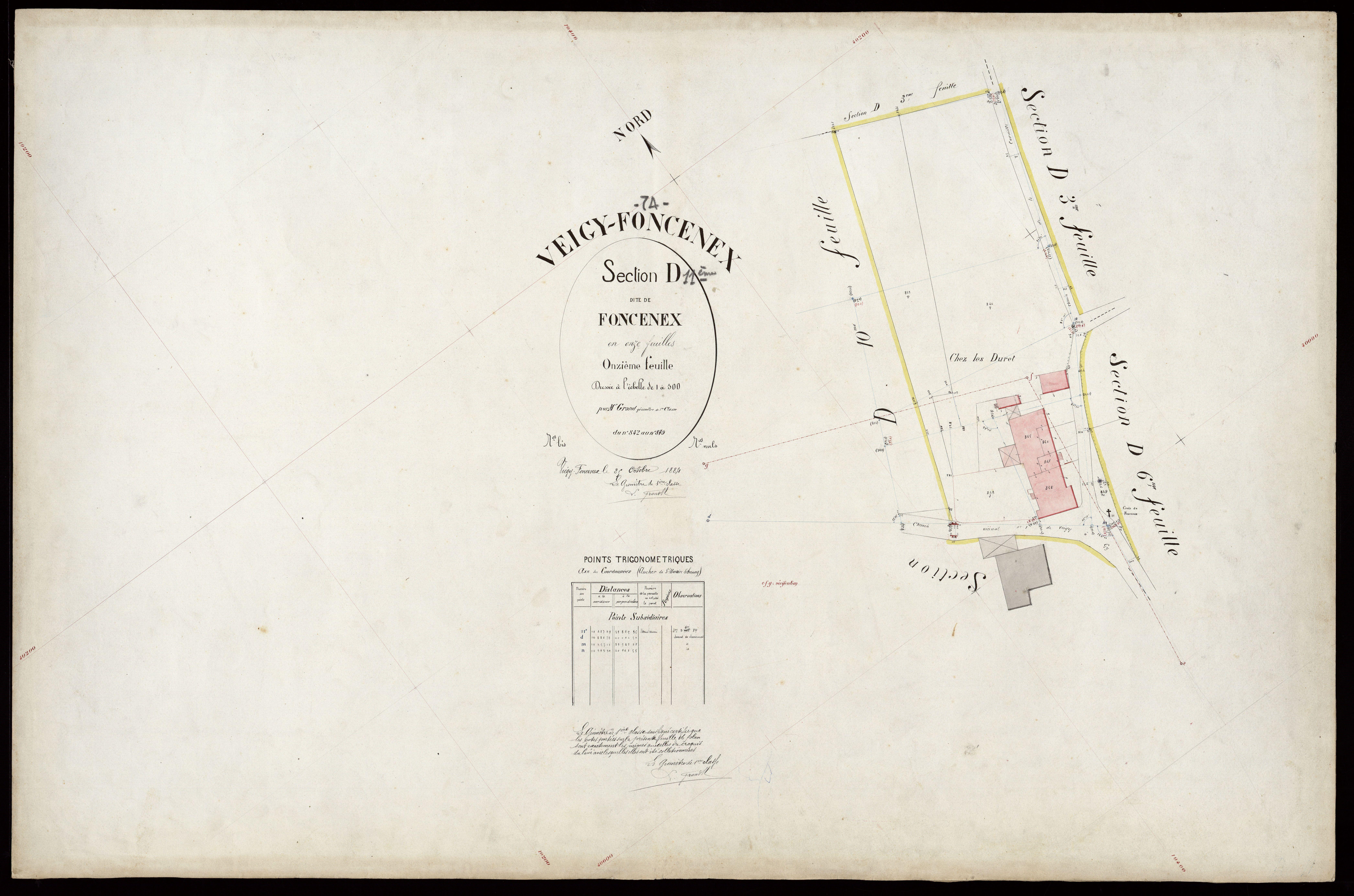 Section E : Veigy - 1884
