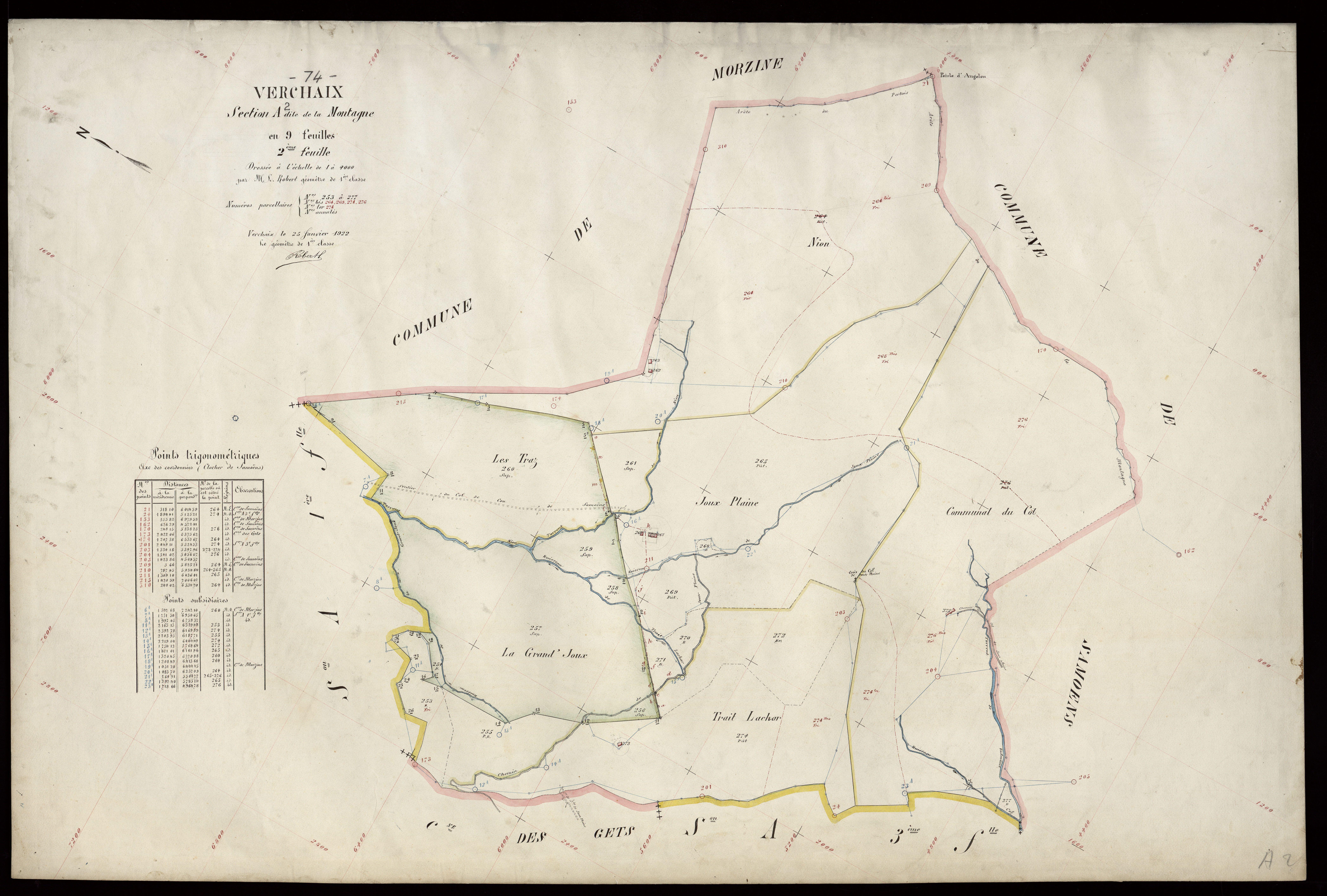 3 P 3 9060 - Feuille n° 3, parcelles n° 278 à 470 - 25 février 1922