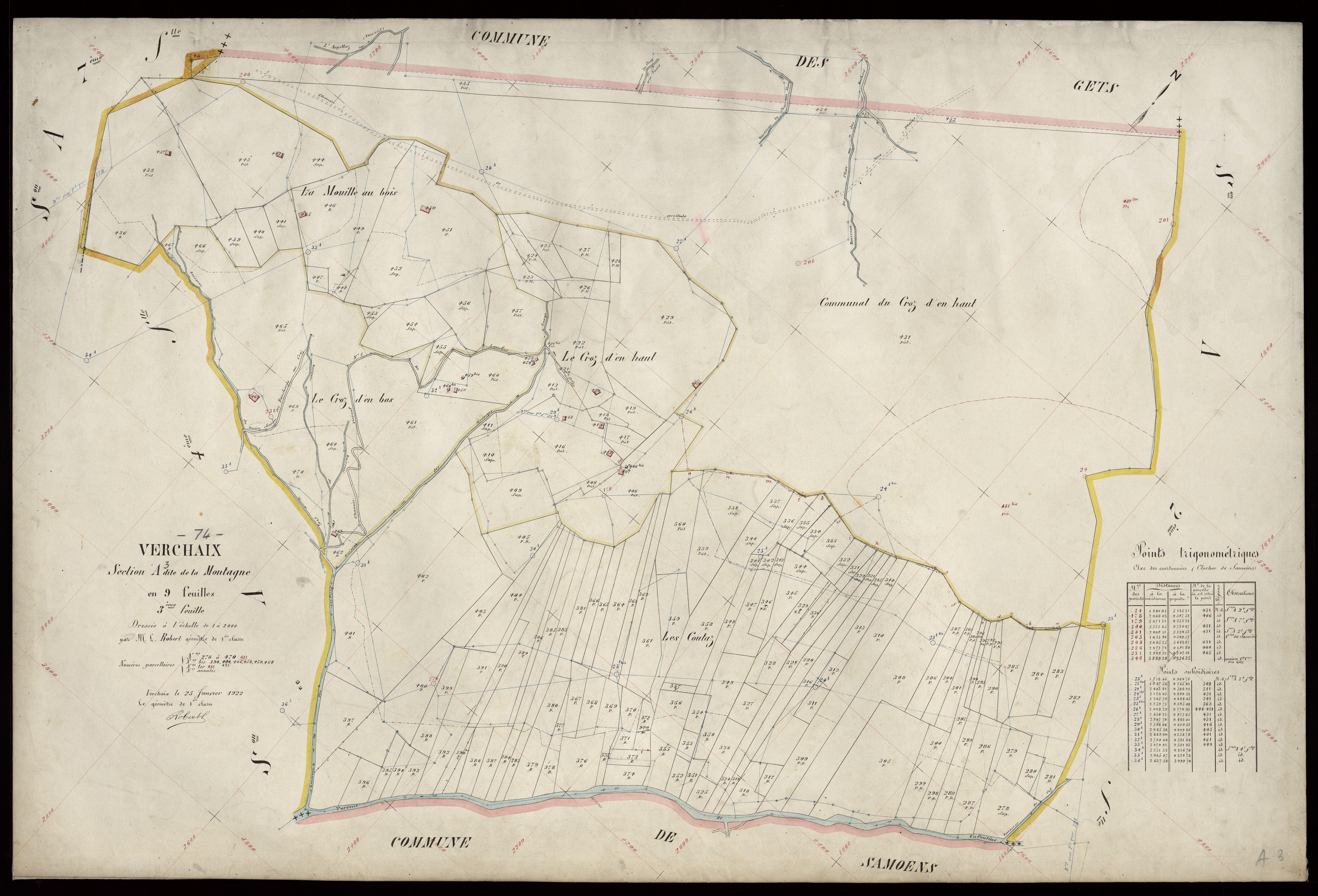 3 P 3 9061 - Feuille n° 4, parcelles n° 471 à 903 - 25 février 1922