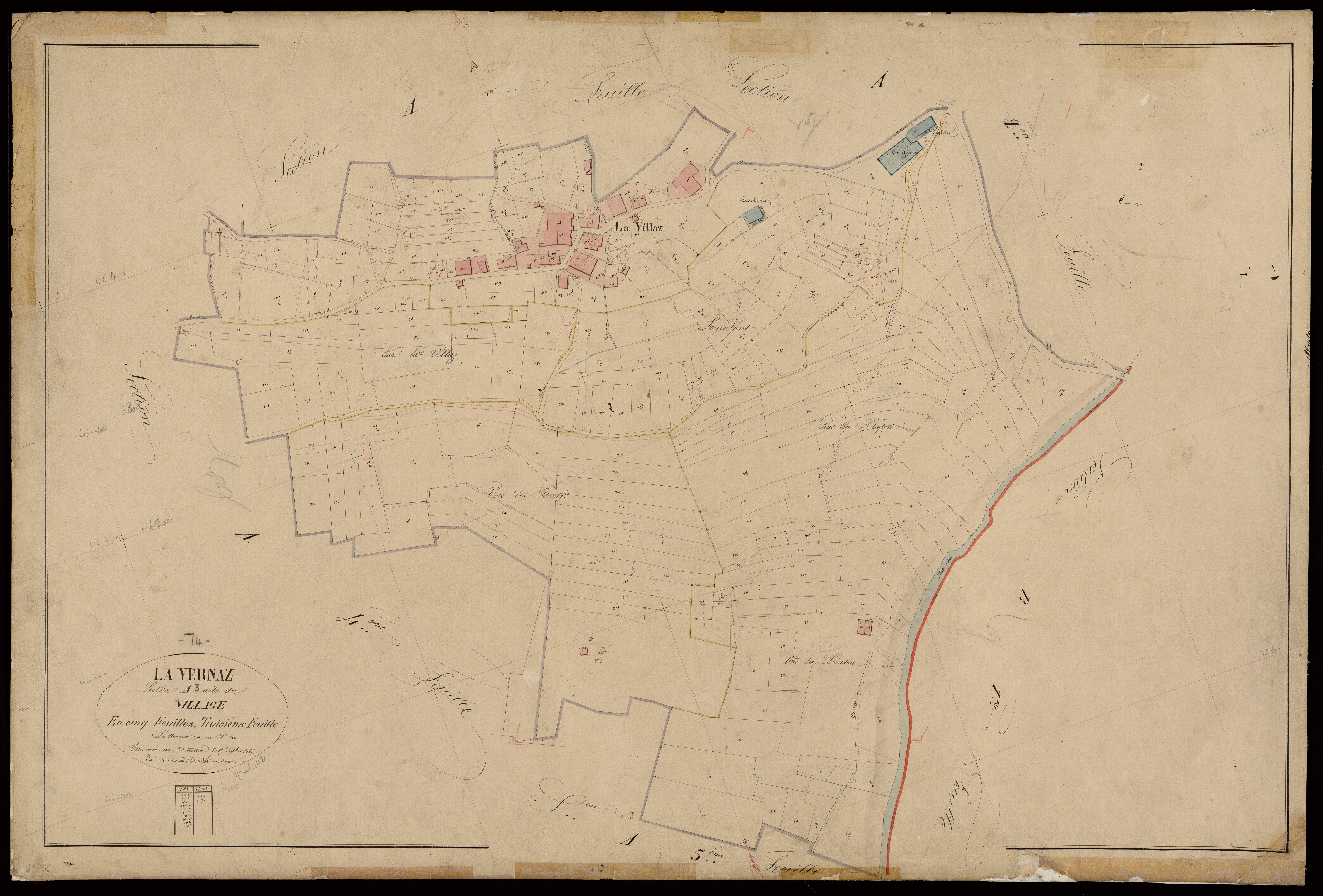 3 P 3 9081 - Feuille n° 4, parcelles n° 1113 à 1342 - 15 septembre 1869