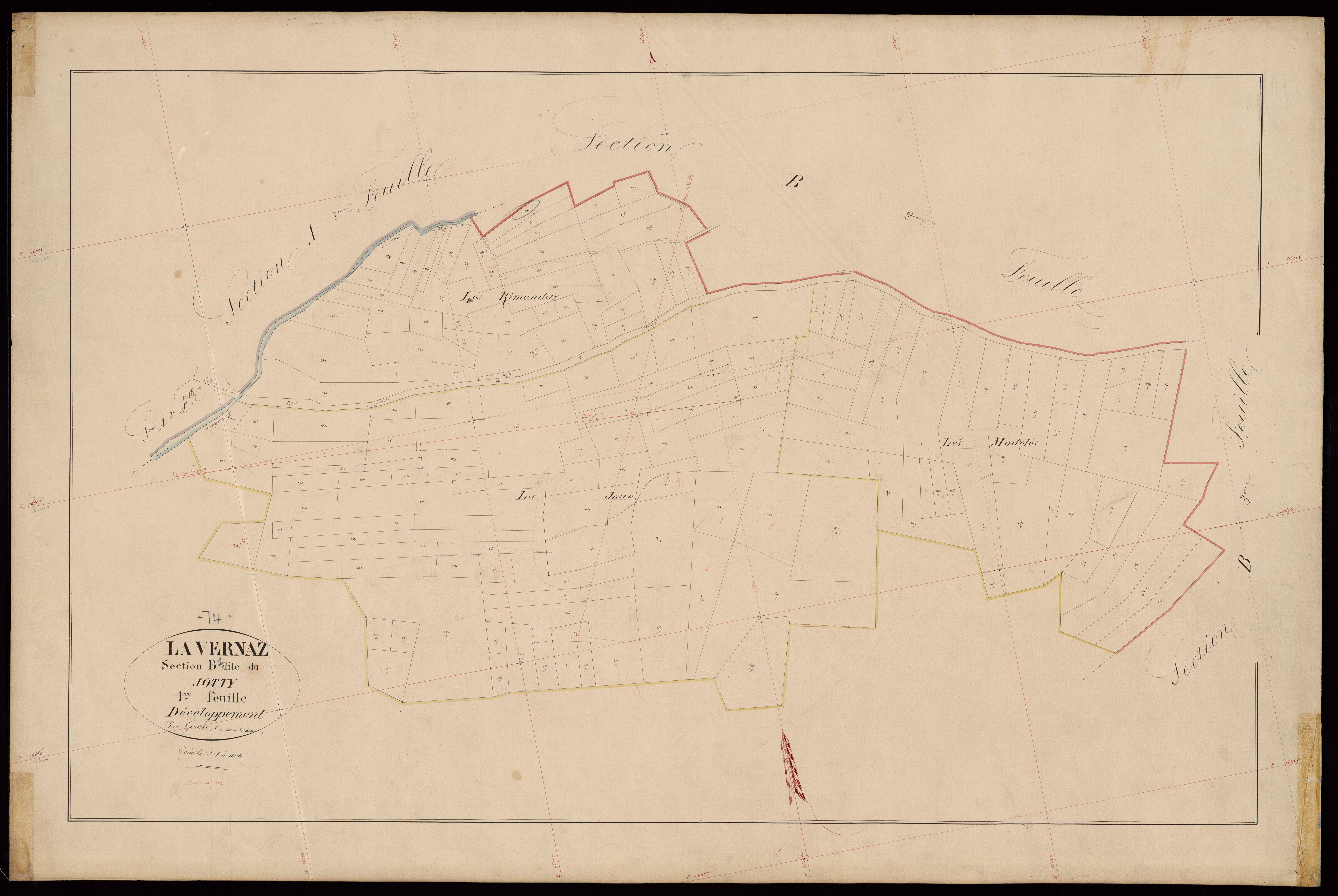 3 P 3 9085 - Feuille n° 2, parcelles n° 306 à 551 - 15 septembre 1868