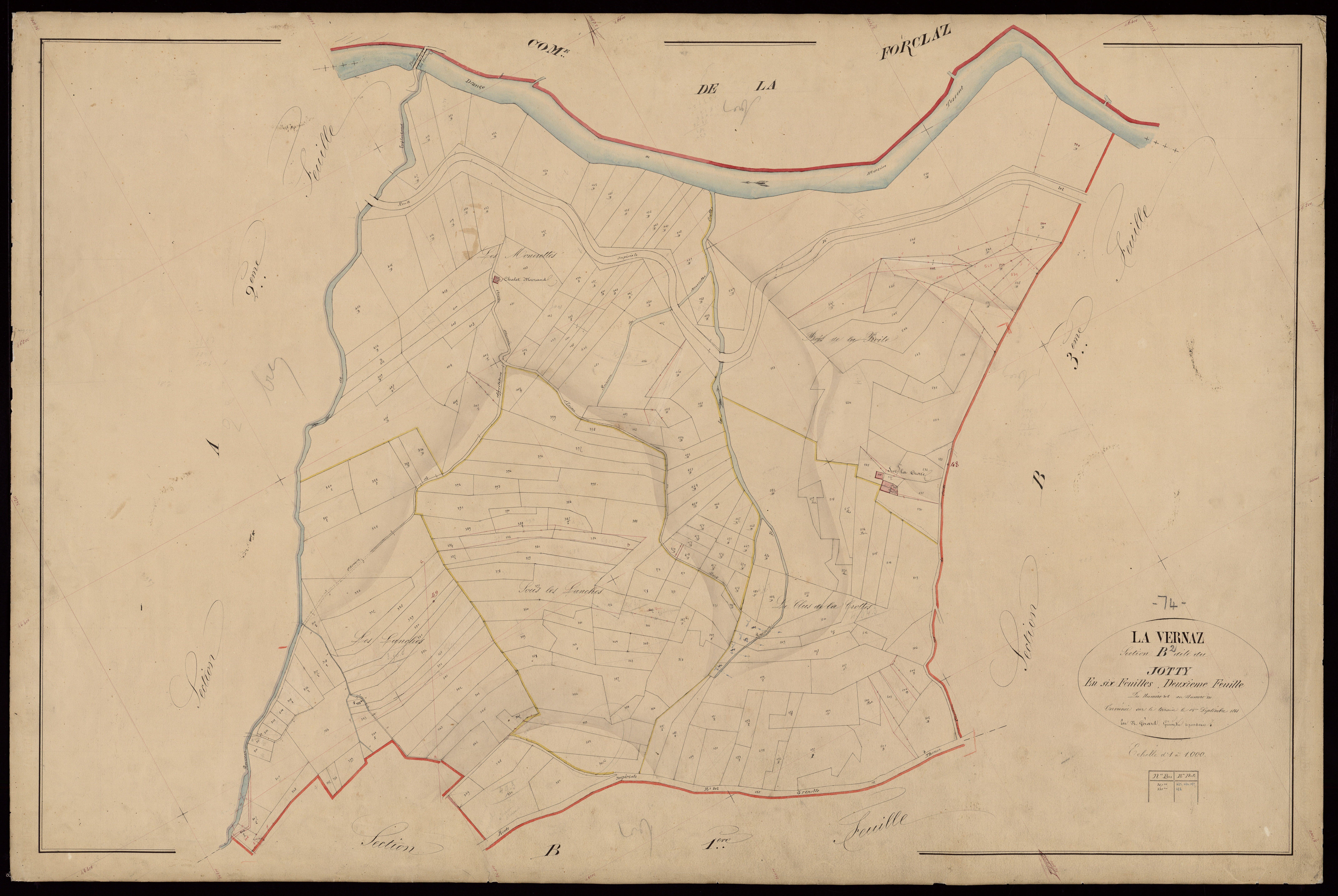 3 P 3 9086 - Feuille n° 3, parcelles n° 552 à 820 - 10 juin 1869