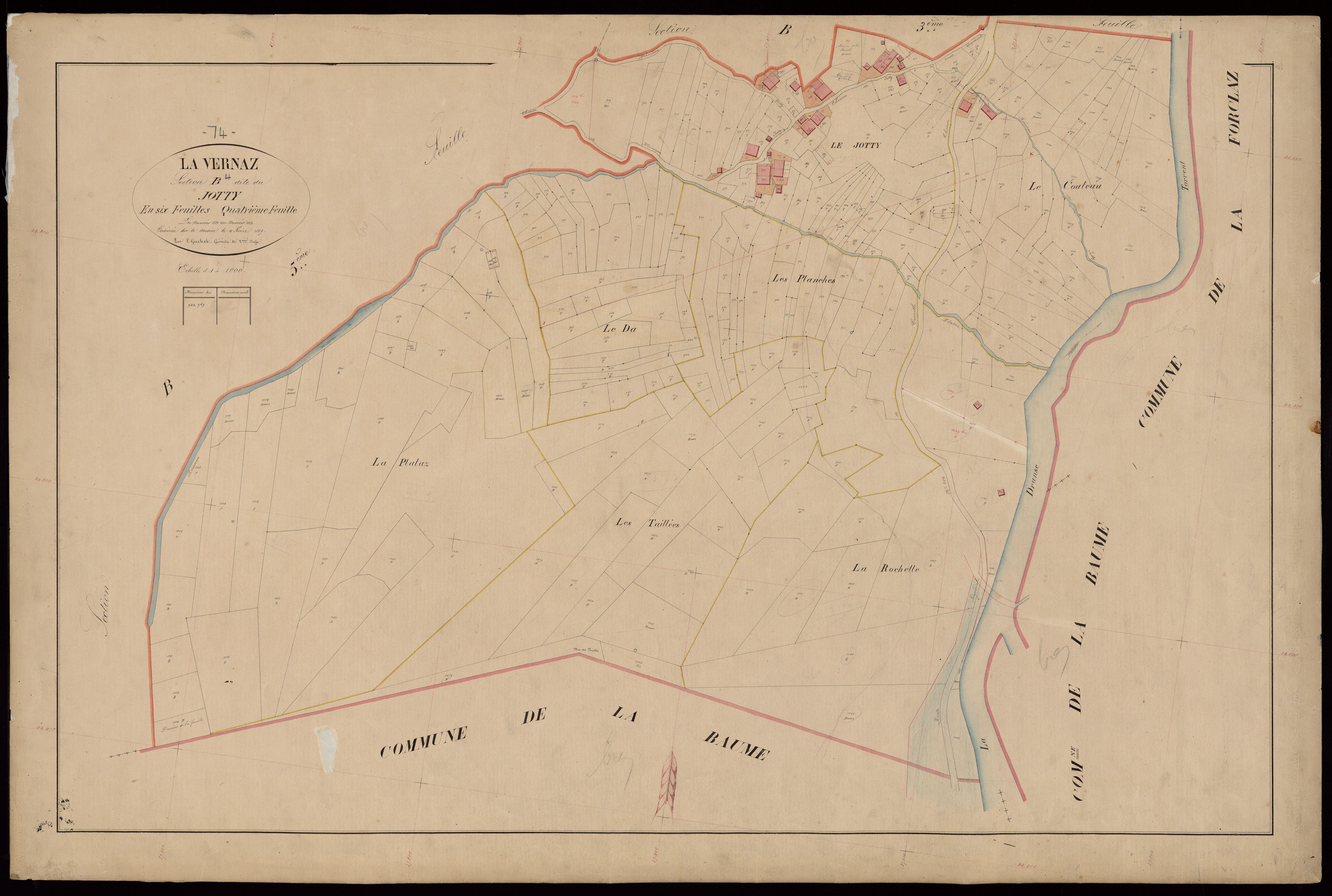 3 P 3 9089 - Feuille n° 5, parcelles n° 1115 à 1317 - 10 juin 1869