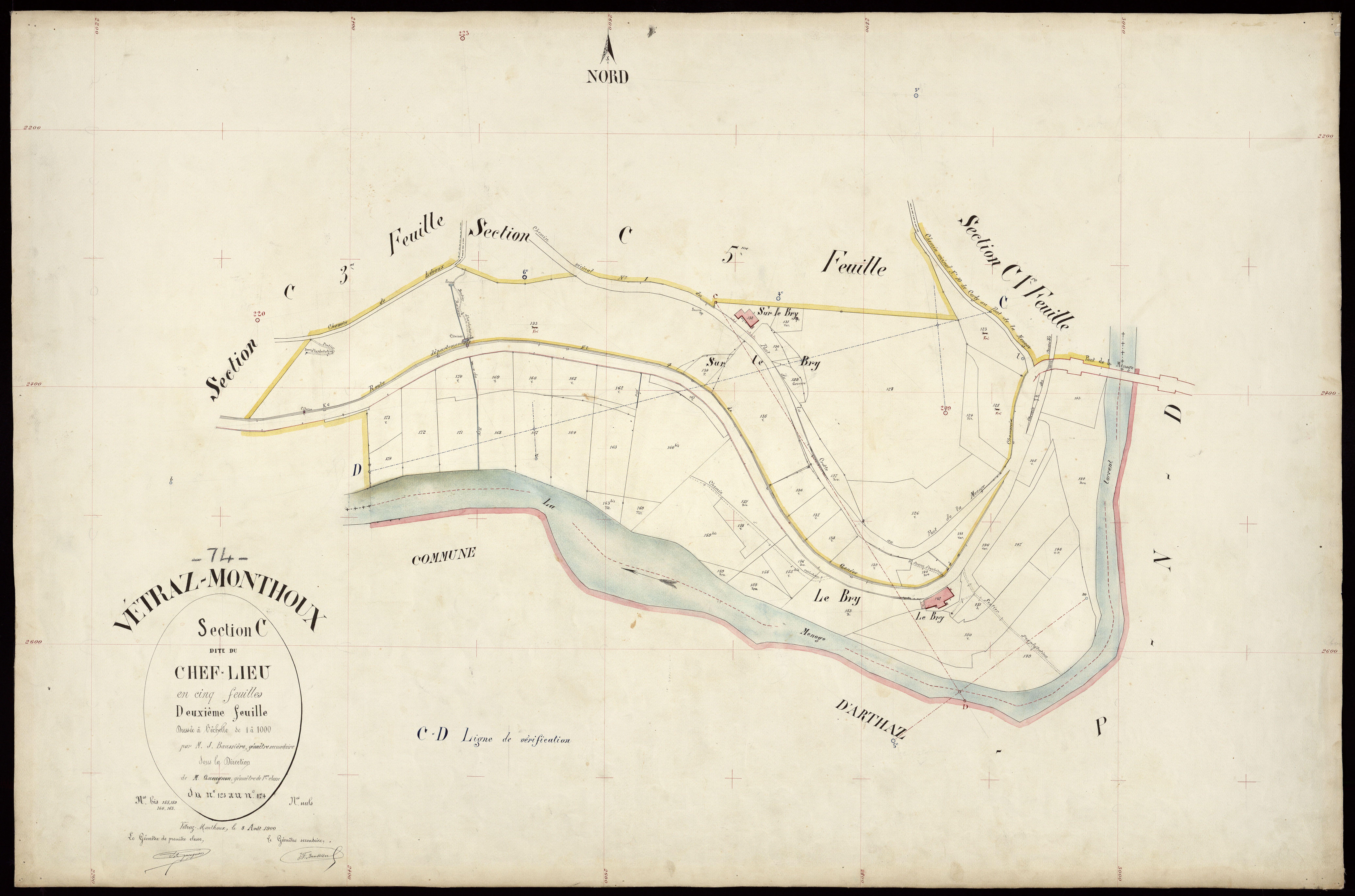 3 P 3 9125 - Feuille n° 3, parcelles n° 175 à 296 - 8 août 1900