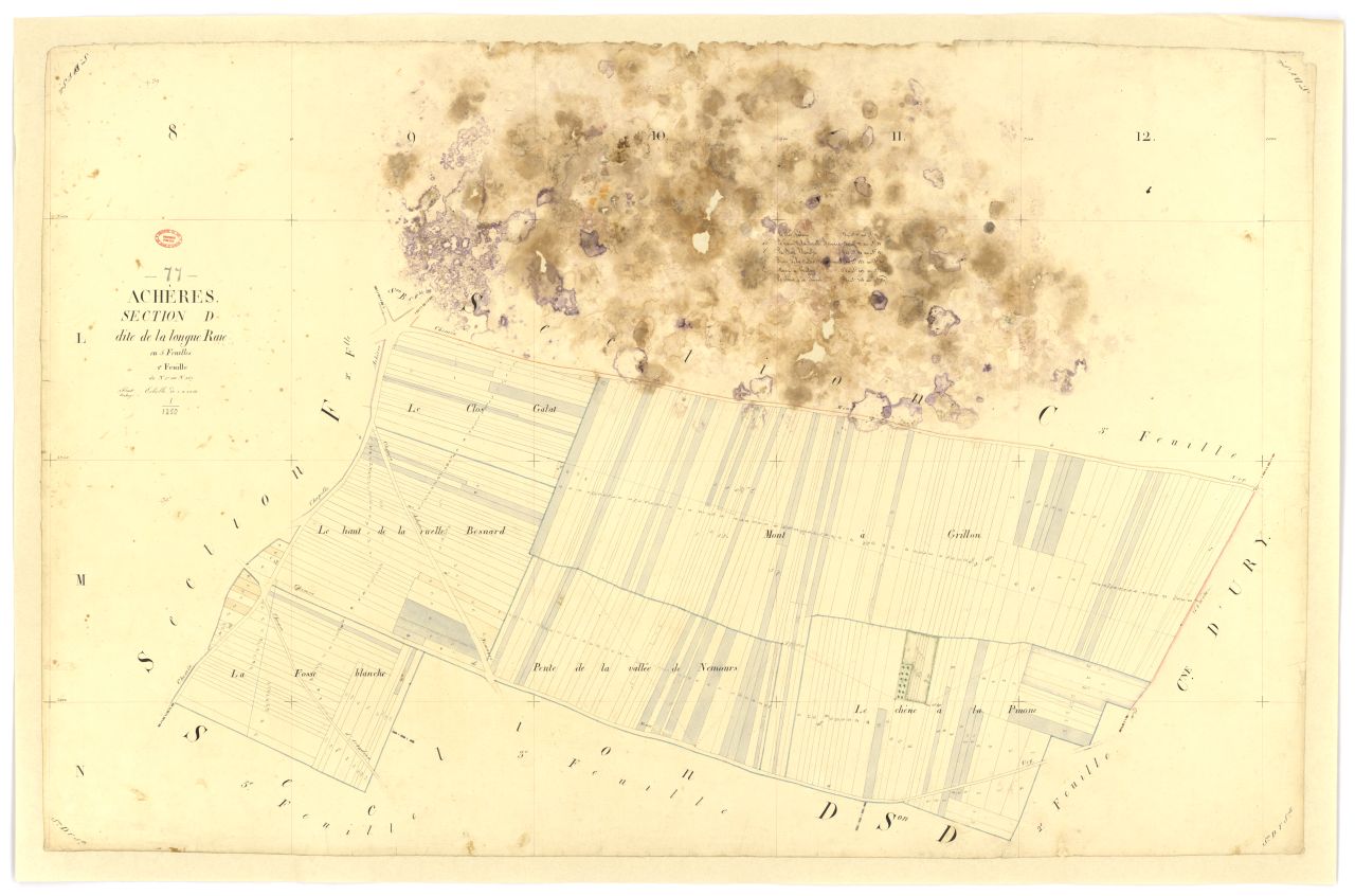 Section D dite de la Longue-Raie, en 5 feuilles, 1ere feuille
