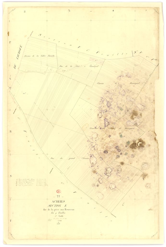 Section E dite de la Pi�ce-aux-Rousseaux, en 4 feuilles, 1ere feuille