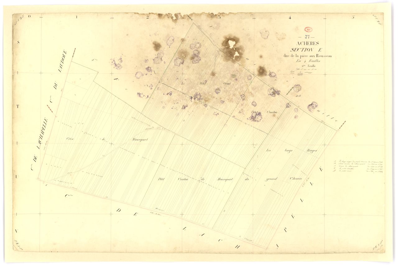 Section E dite de la Pi�ce-aux-Rousseaux, en 4 feuilles, 3eme feuille